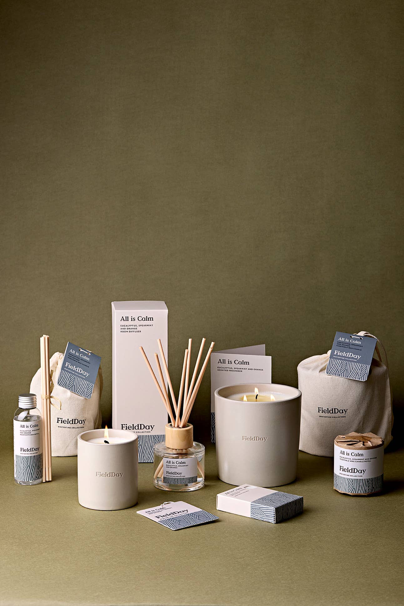 Christmas All is Calm Soy Wax Large Candle - by Fieldday