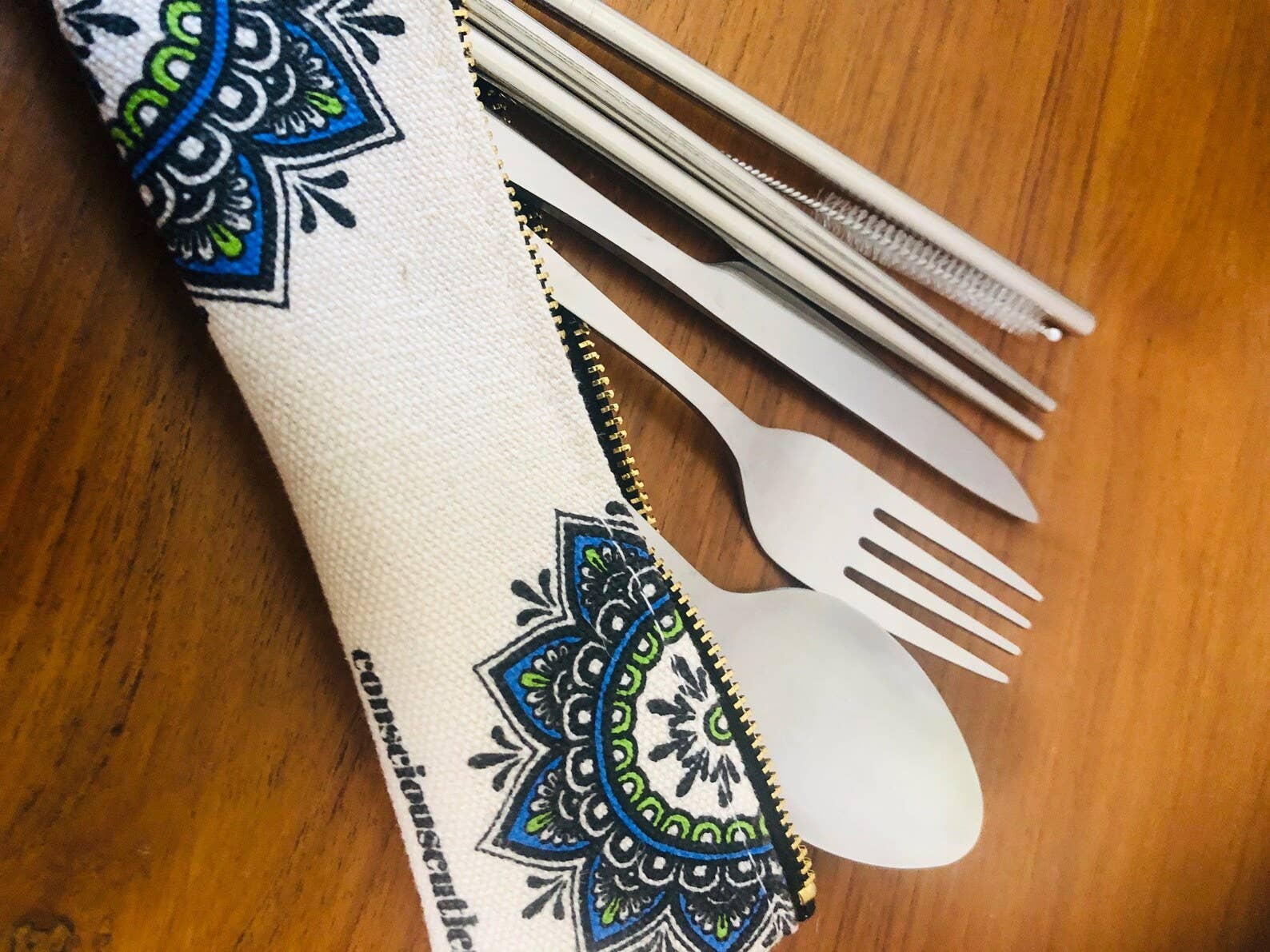 Mandala Hemp Travel Cutlery Set — Conscious Cutlery