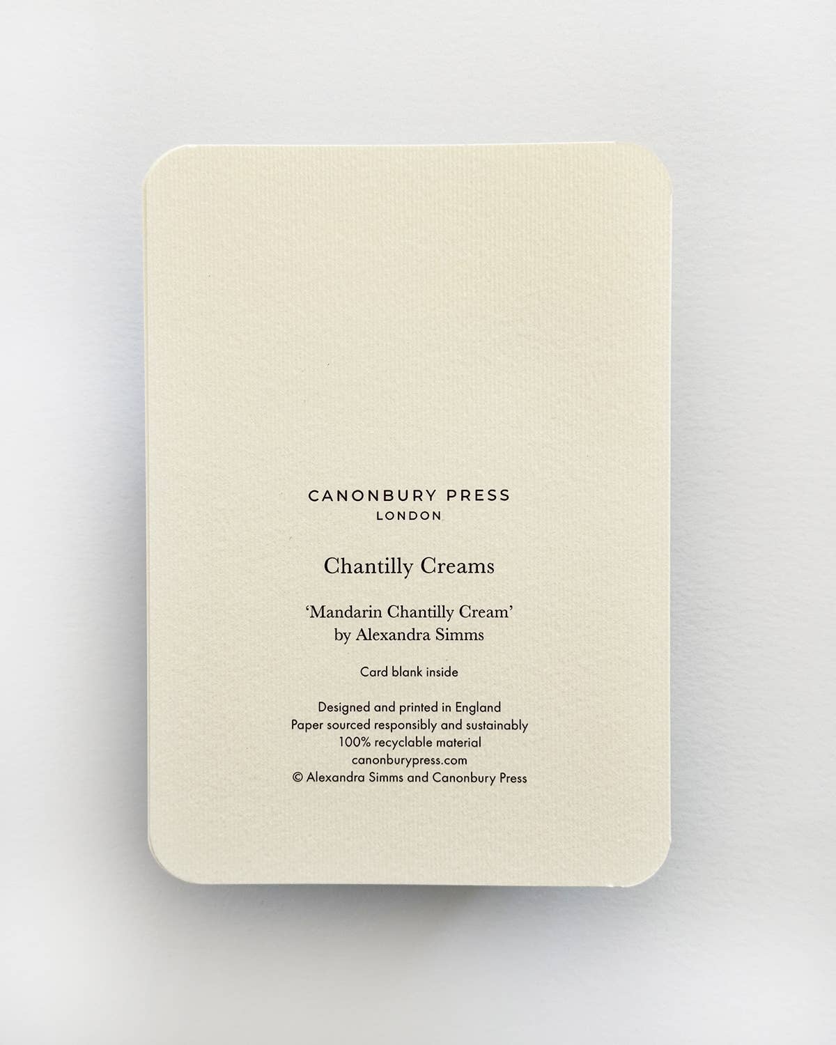 Mandarin Chantilly Cream Greeting Card | Birthday Card