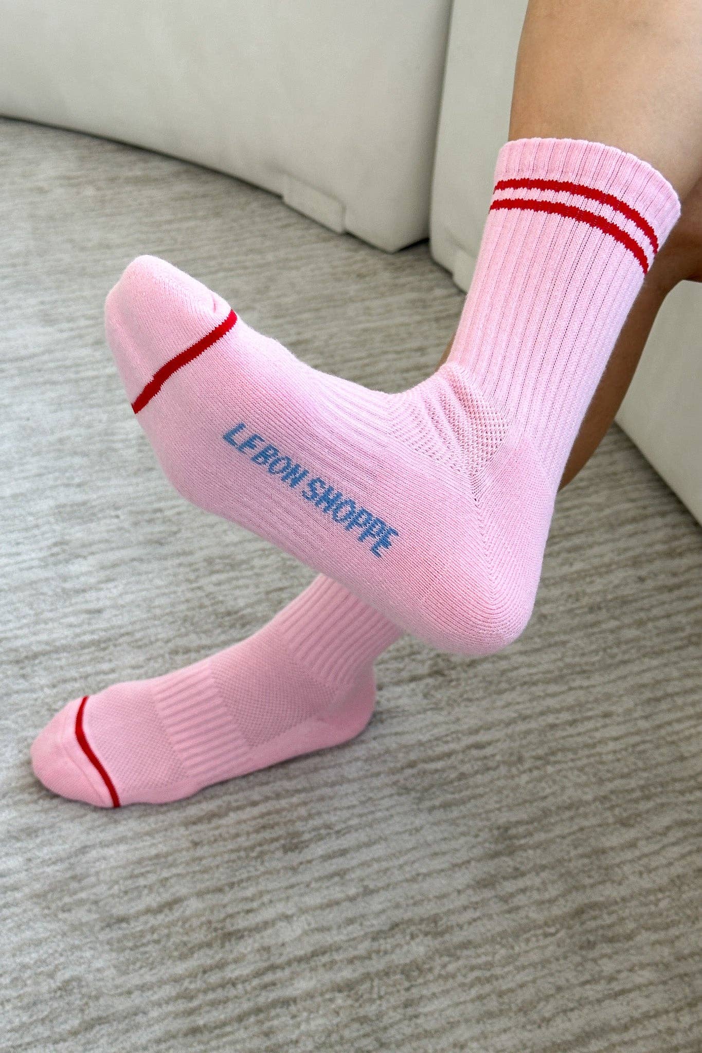 Boyfriend Socks Amour Pink - Le Bon Shoppe