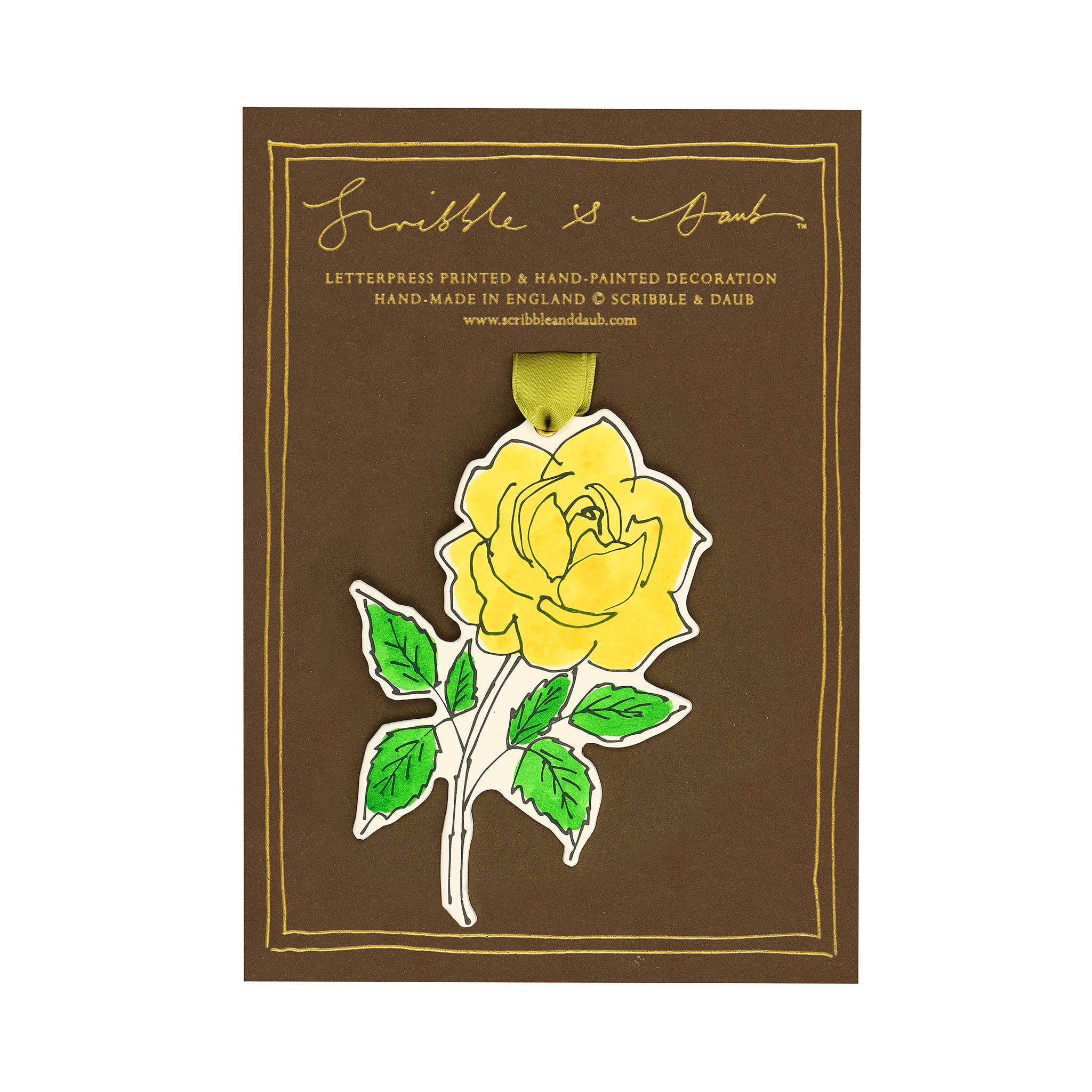 Rose Love Token Charm / Decoration / Gift Tag: Candy Pink - Scribble & Daub