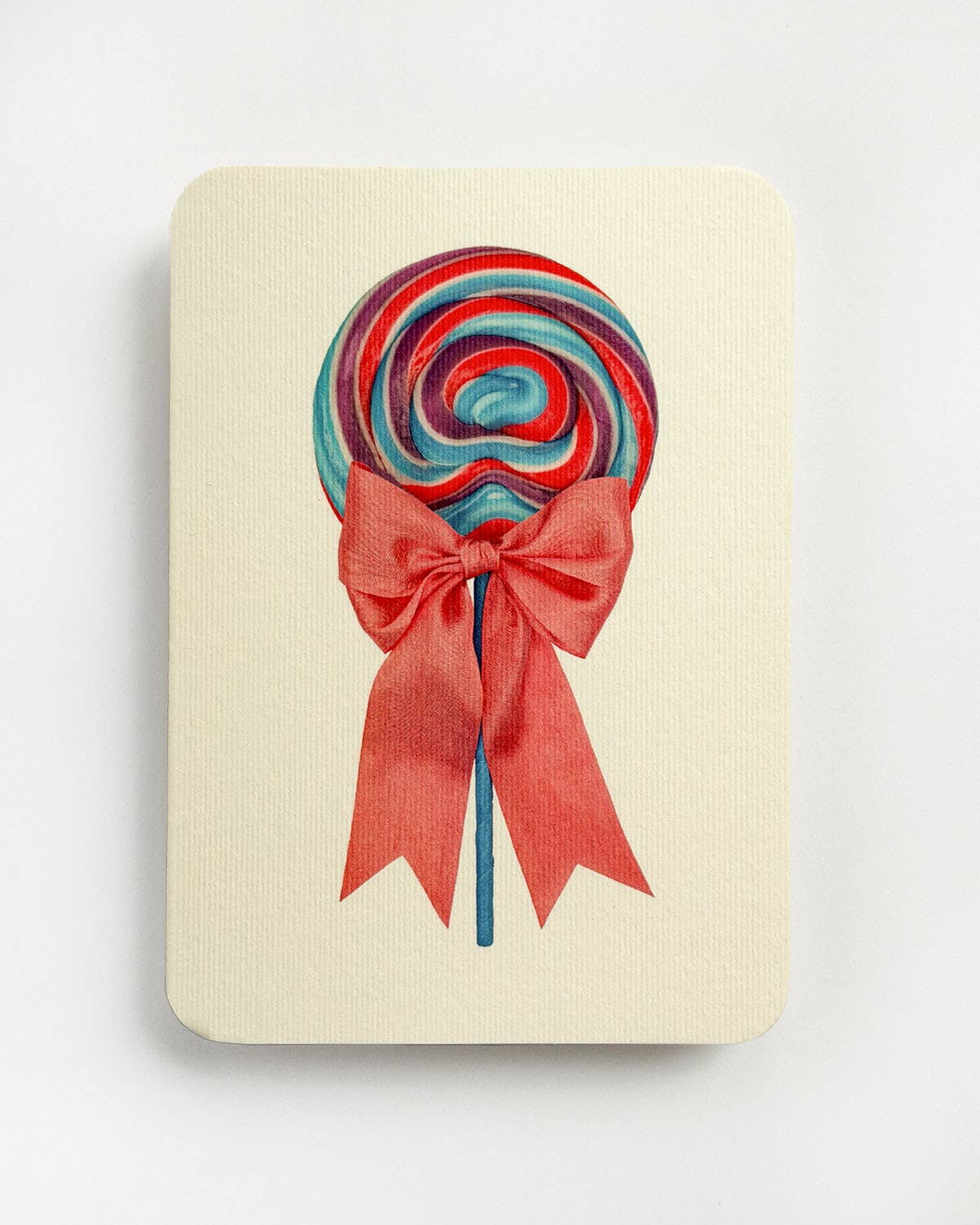 Berry Swirl Ribboned Lollies Greeting Card | Birthday