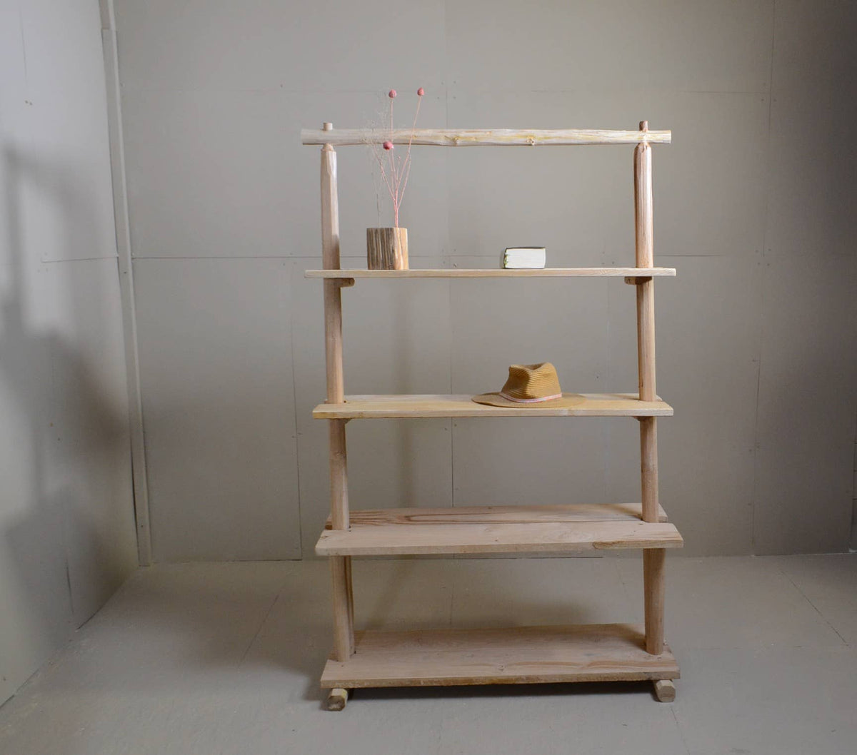 Rustic Wooden Shelf | Freestanding Display Shelf : 170 cm / 3