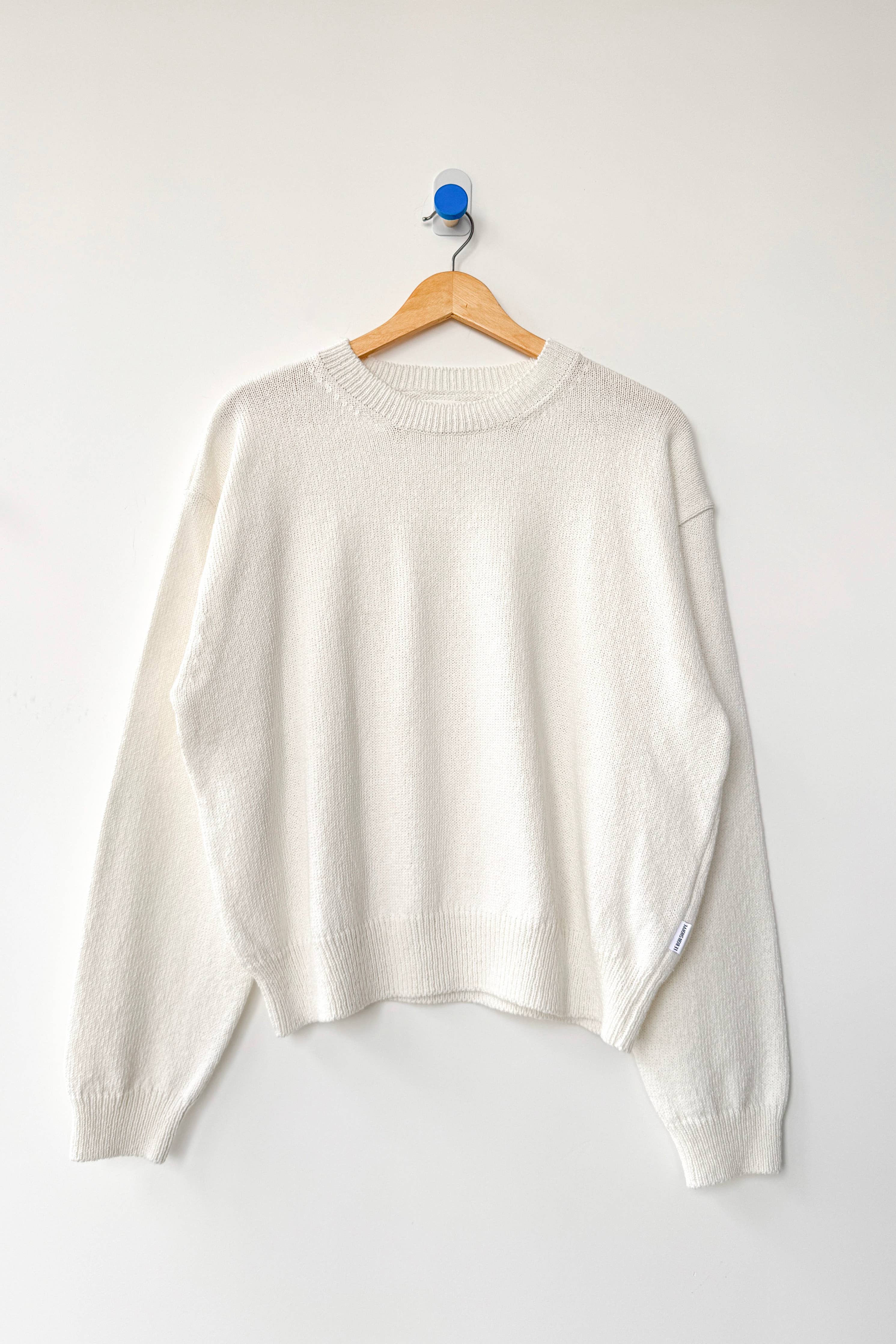 Milo Cotton Sweater - Clean White - Le Bon Shoppe