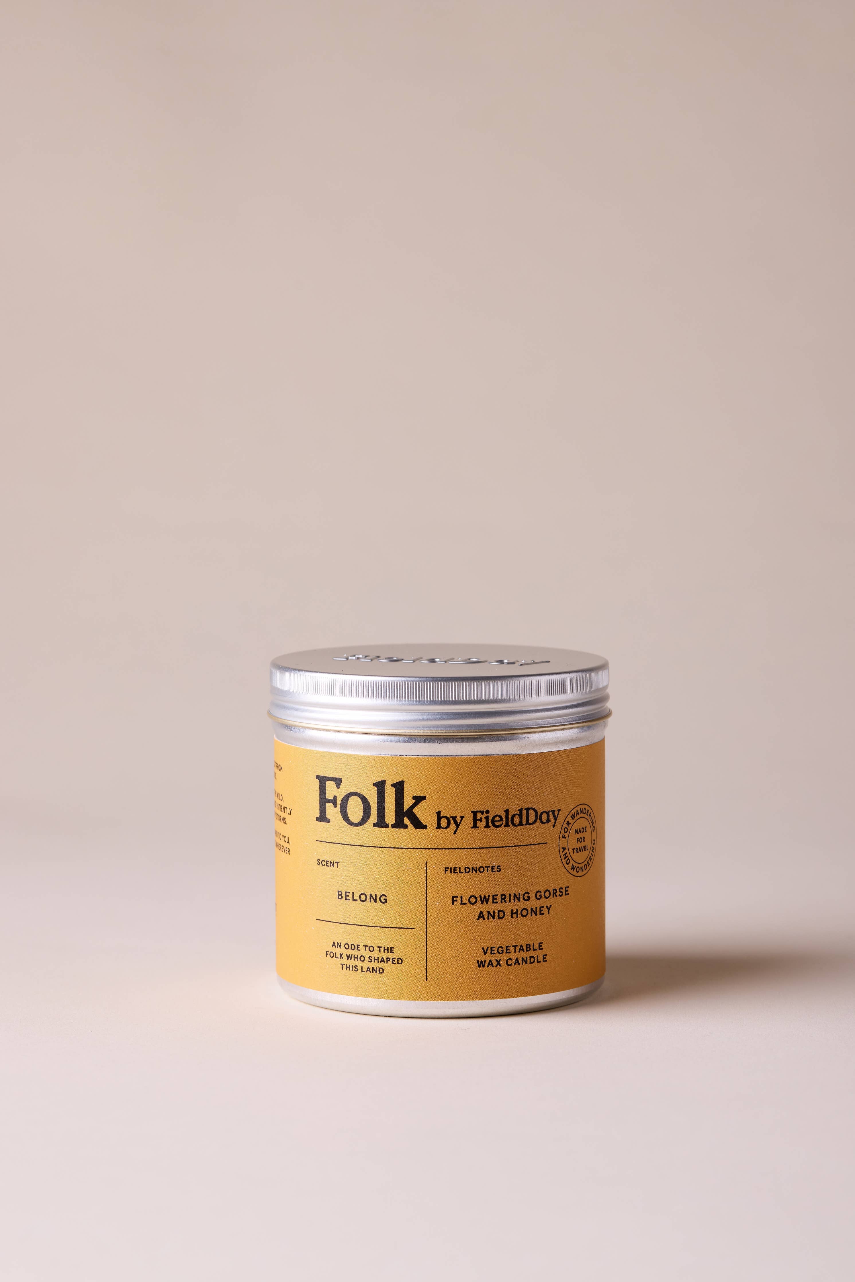 Belong Vegetable Wax Folk Tin Candle - by FieldDay