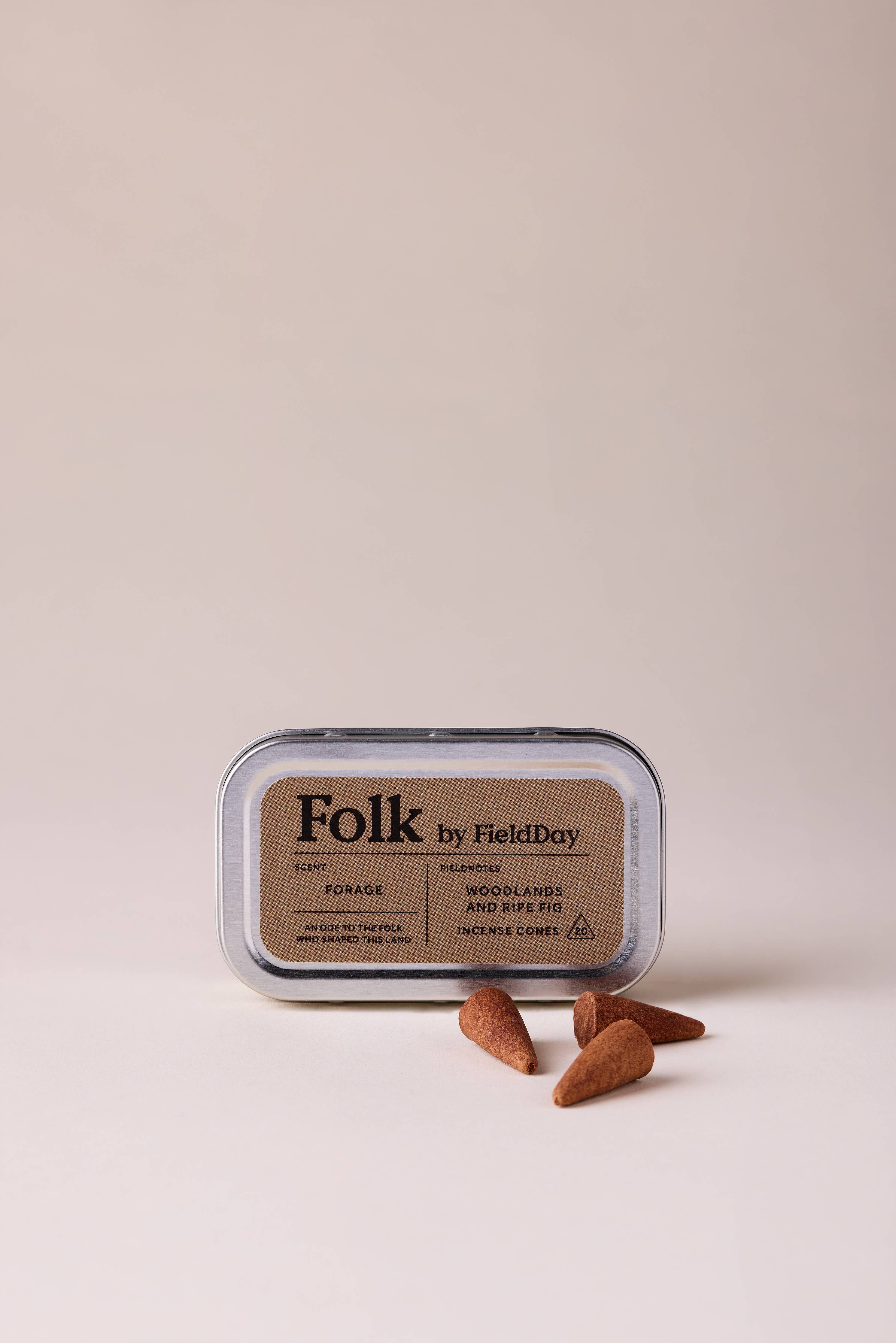 Forage Folk Tin of Incense Cones - by FieldDay