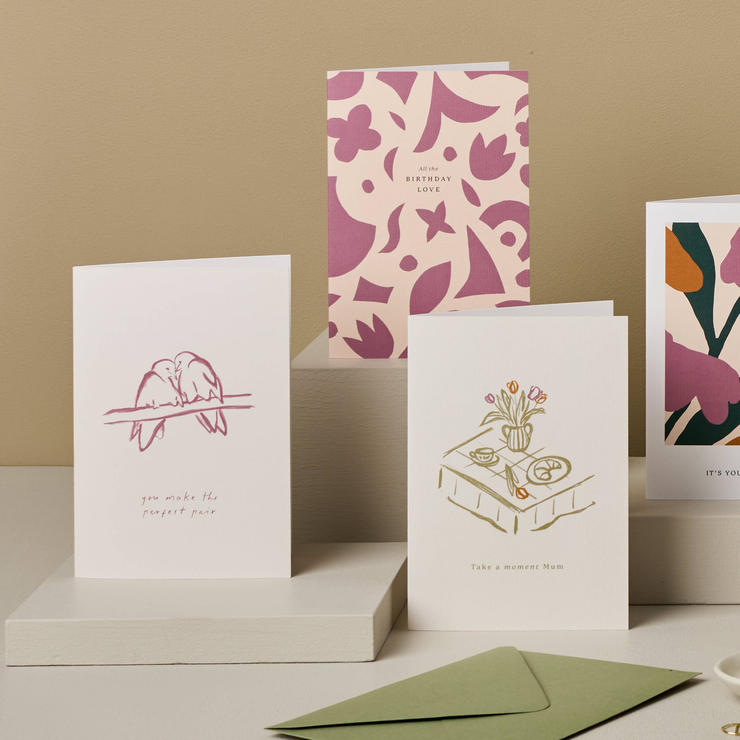 Love Birds Engagement Card | Modern Wedding Card | Couples
