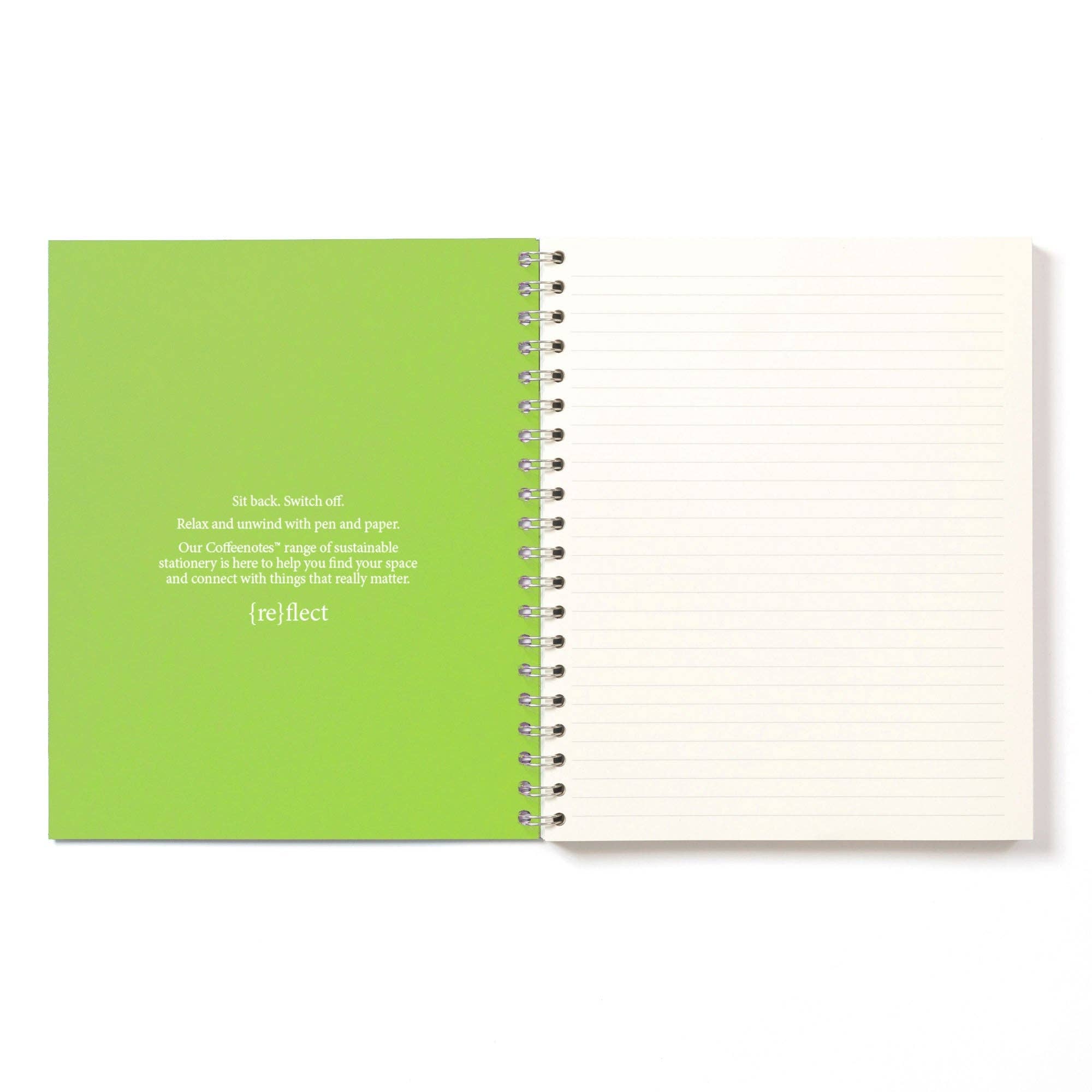Lime Green Wirebound Notebook (Plain): Grande