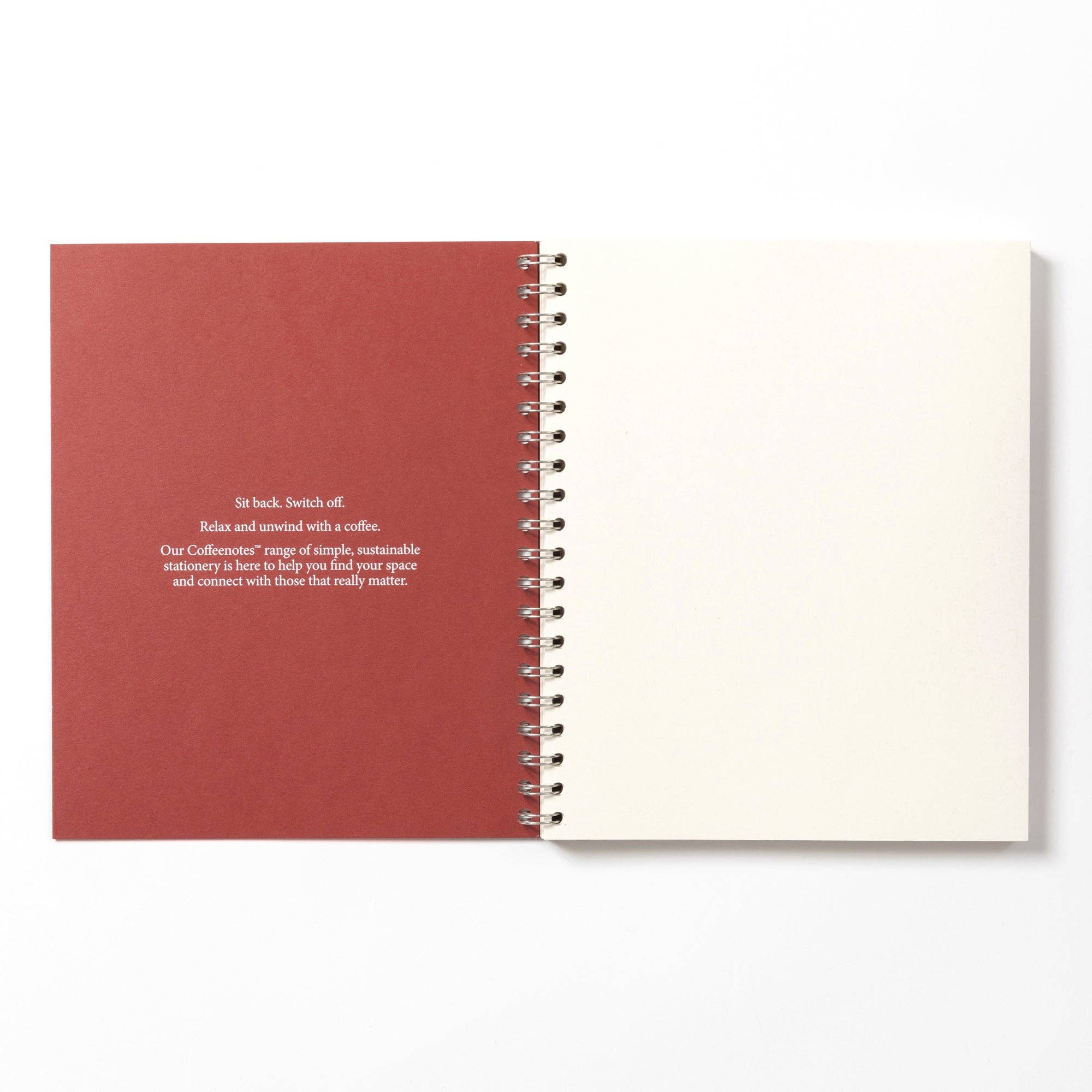 Cherry Wirebound Notebook (Plain): Grande