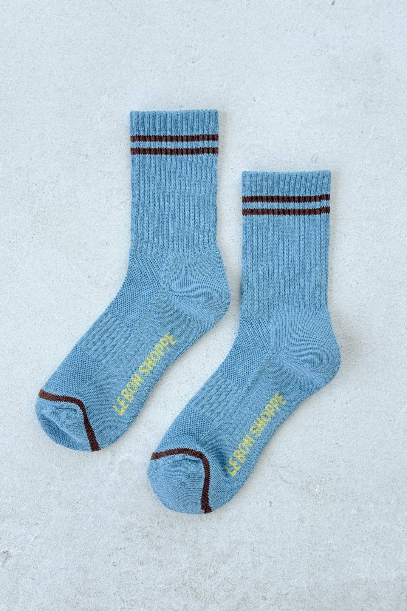 Boyfriend Socks : Powder Blue - Le Bon Shoppe