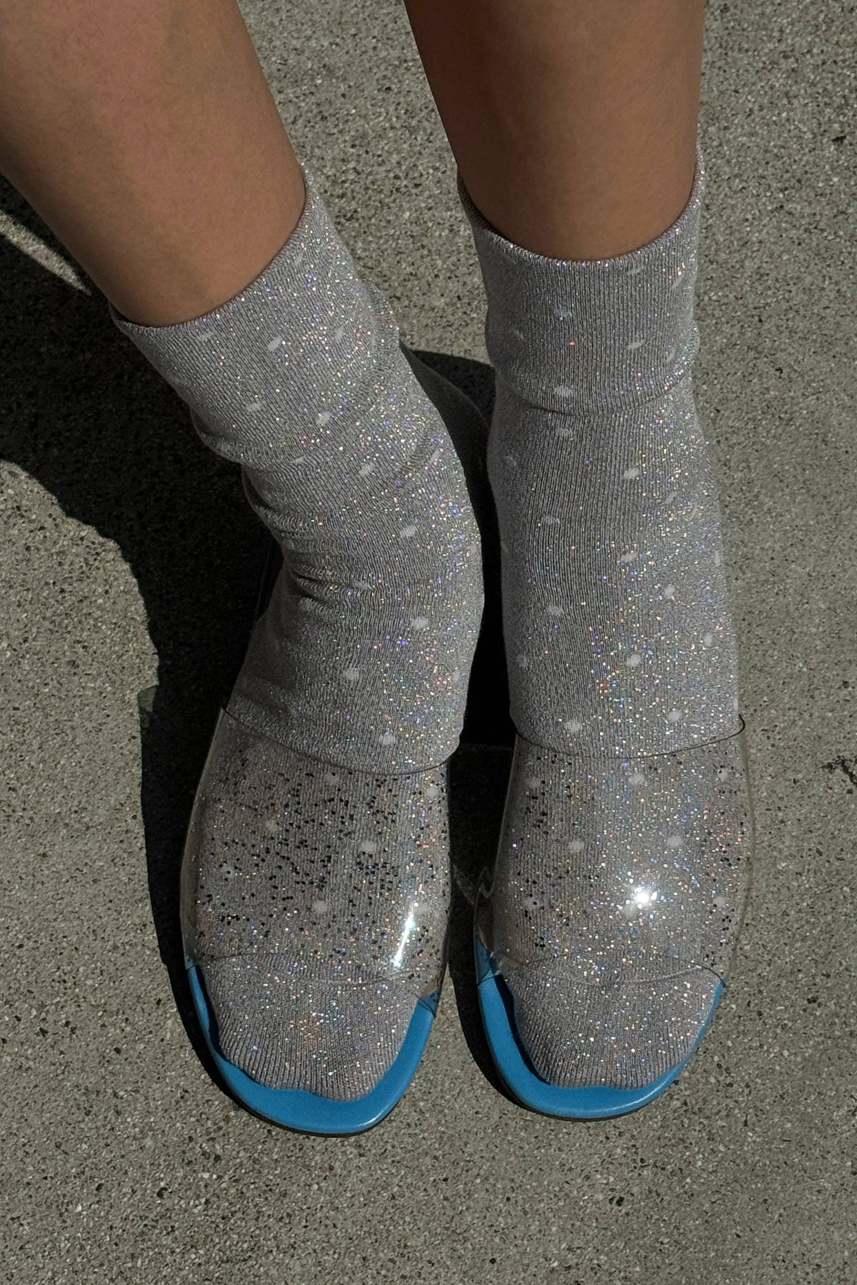 Le Bon Shoppe Lurex Patterned Sneaker Socks – Polka Dot