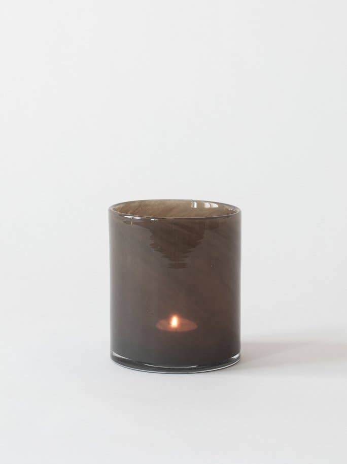 Lyric candle holder - M: Dark Brown