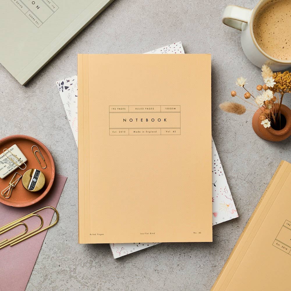 Vol 42: Ruled Mustard Lay Flat Notebook