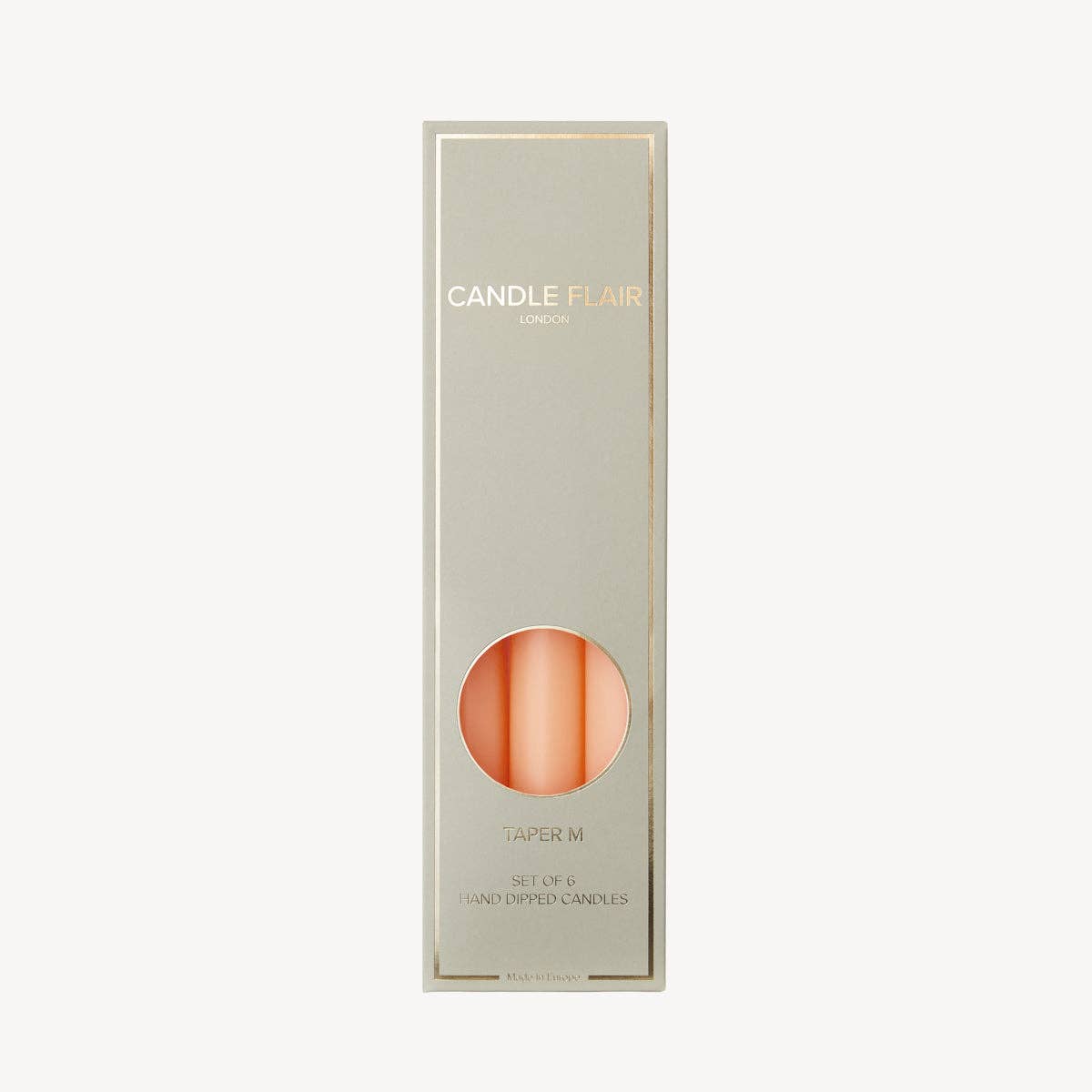 Box of 6 Candles - Taper 25 - Peach