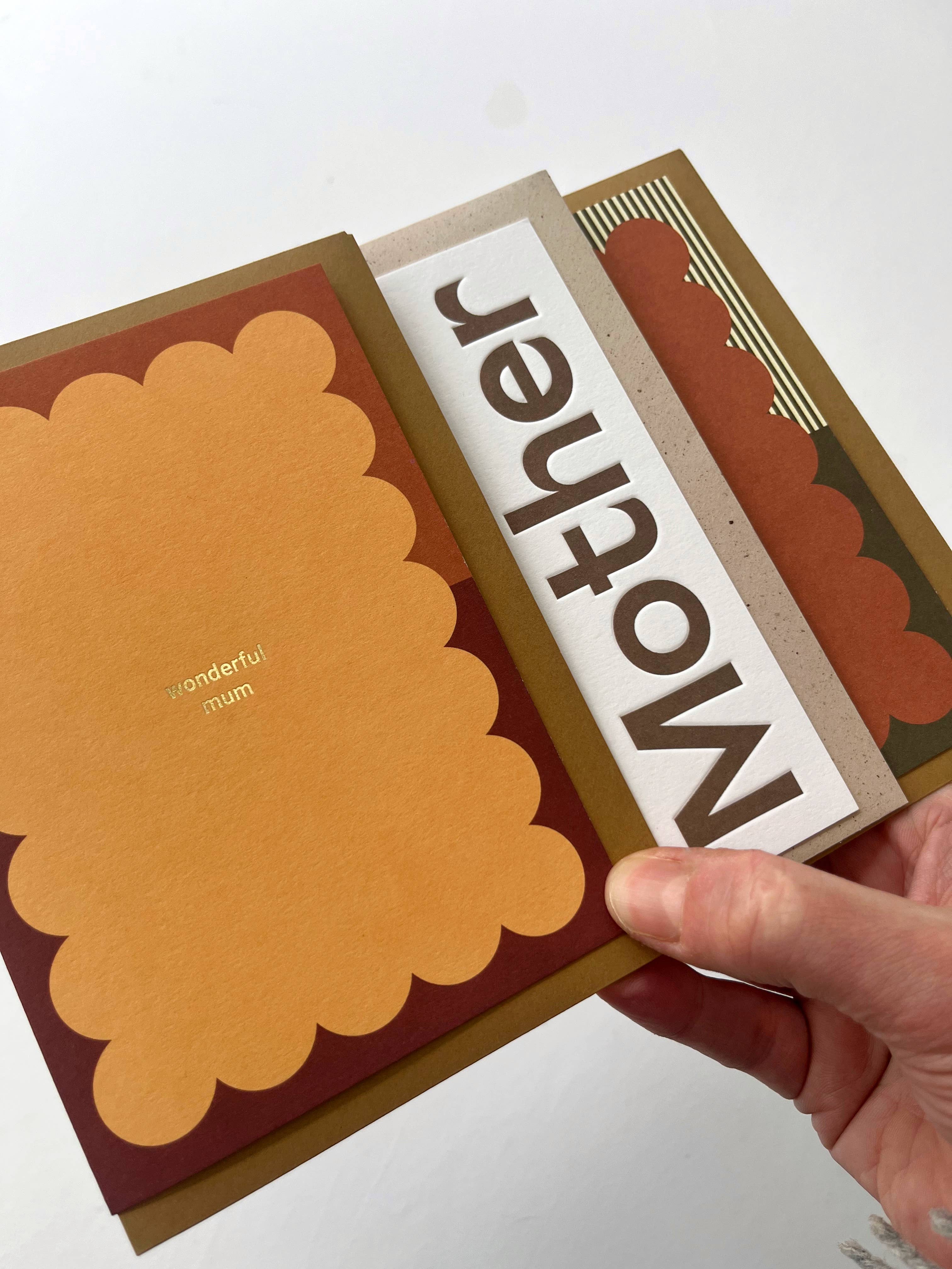 Wonderful mum Mother's Day foiled greeting card