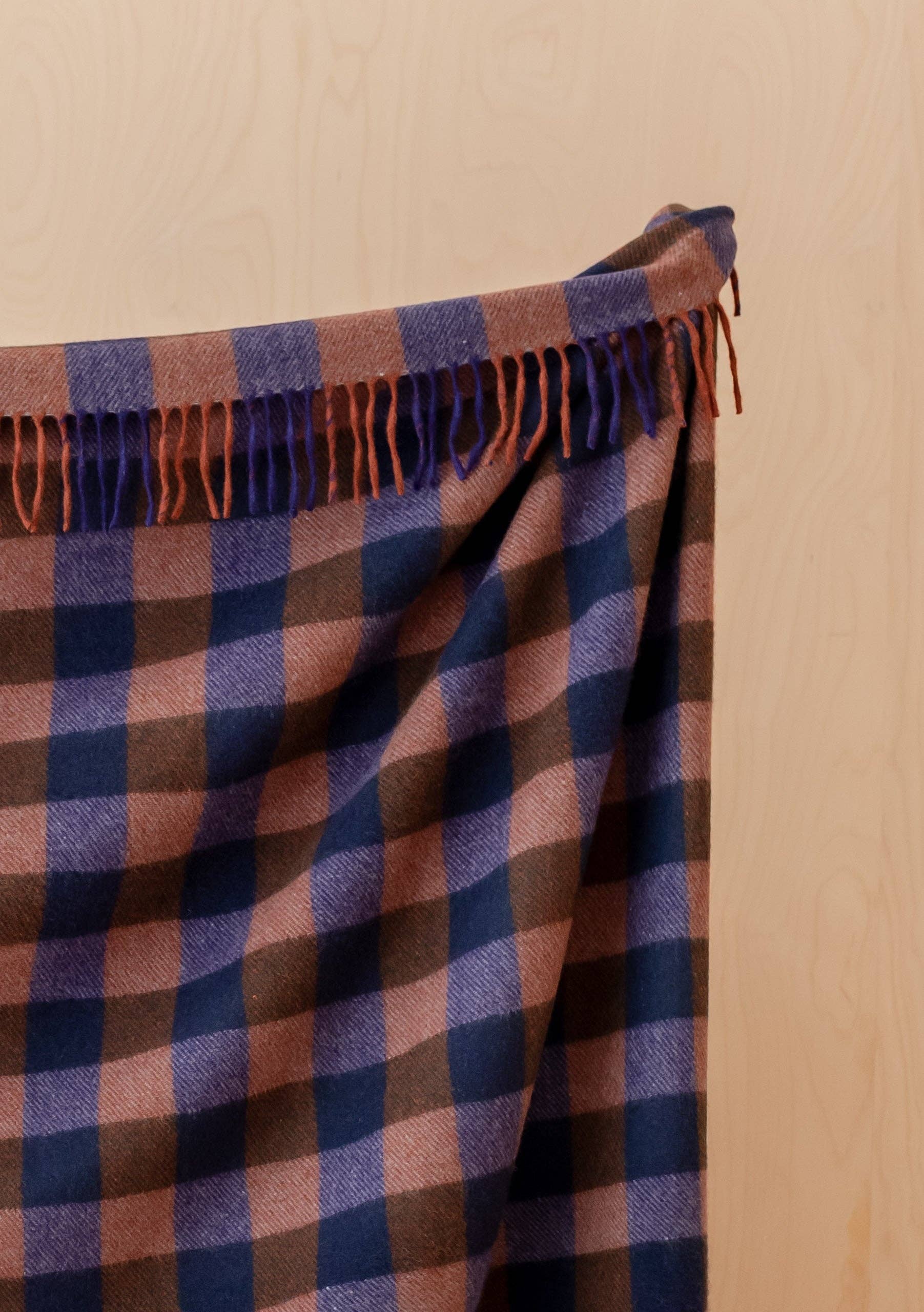 Recycled Wool Blanket in Midnight Gingham - TBCo