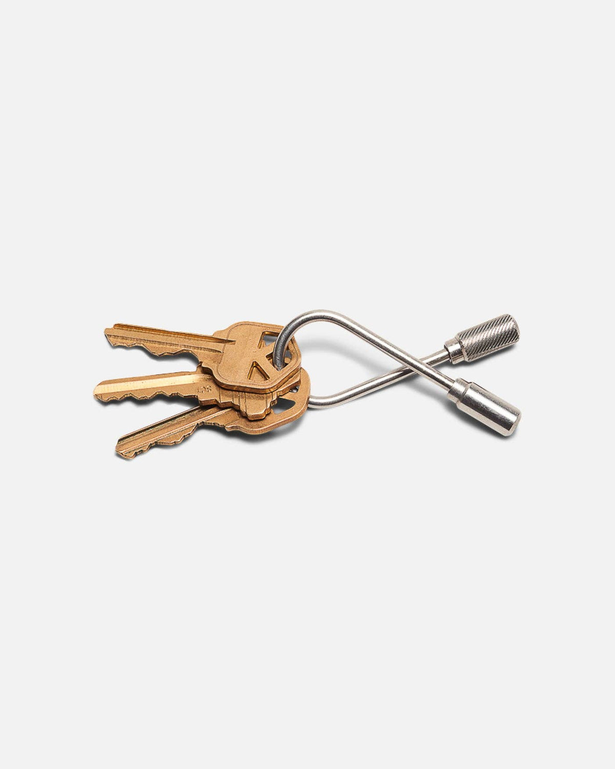 Closed Helix Keyring: Brass