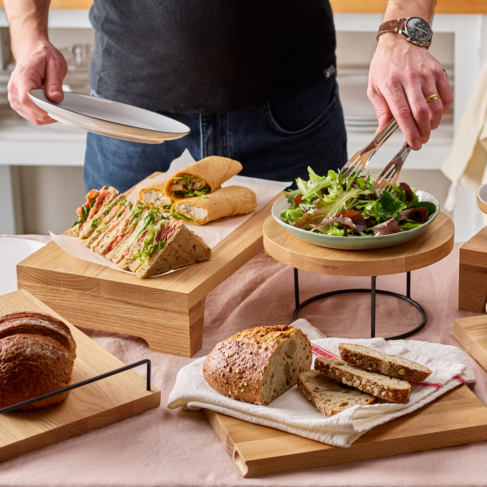 Solid Oak Display Stand Wooden Riser Countertop Stand Shelf