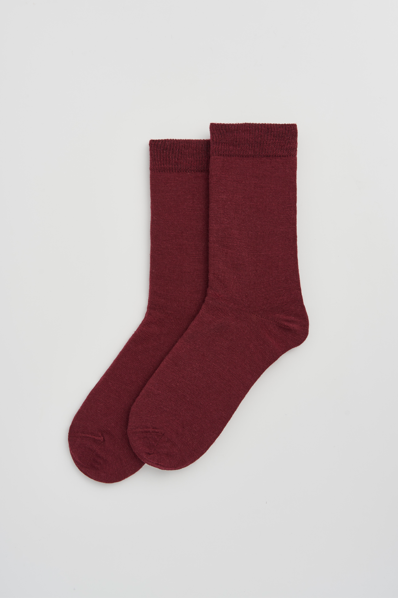 Dark Plum Merino Socks: Burgundy / Medium (UK 8-10)