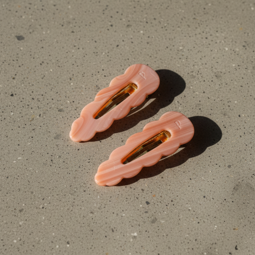 Signature Hair Clips - Pink Tutu (Pair) - Peignee Paris