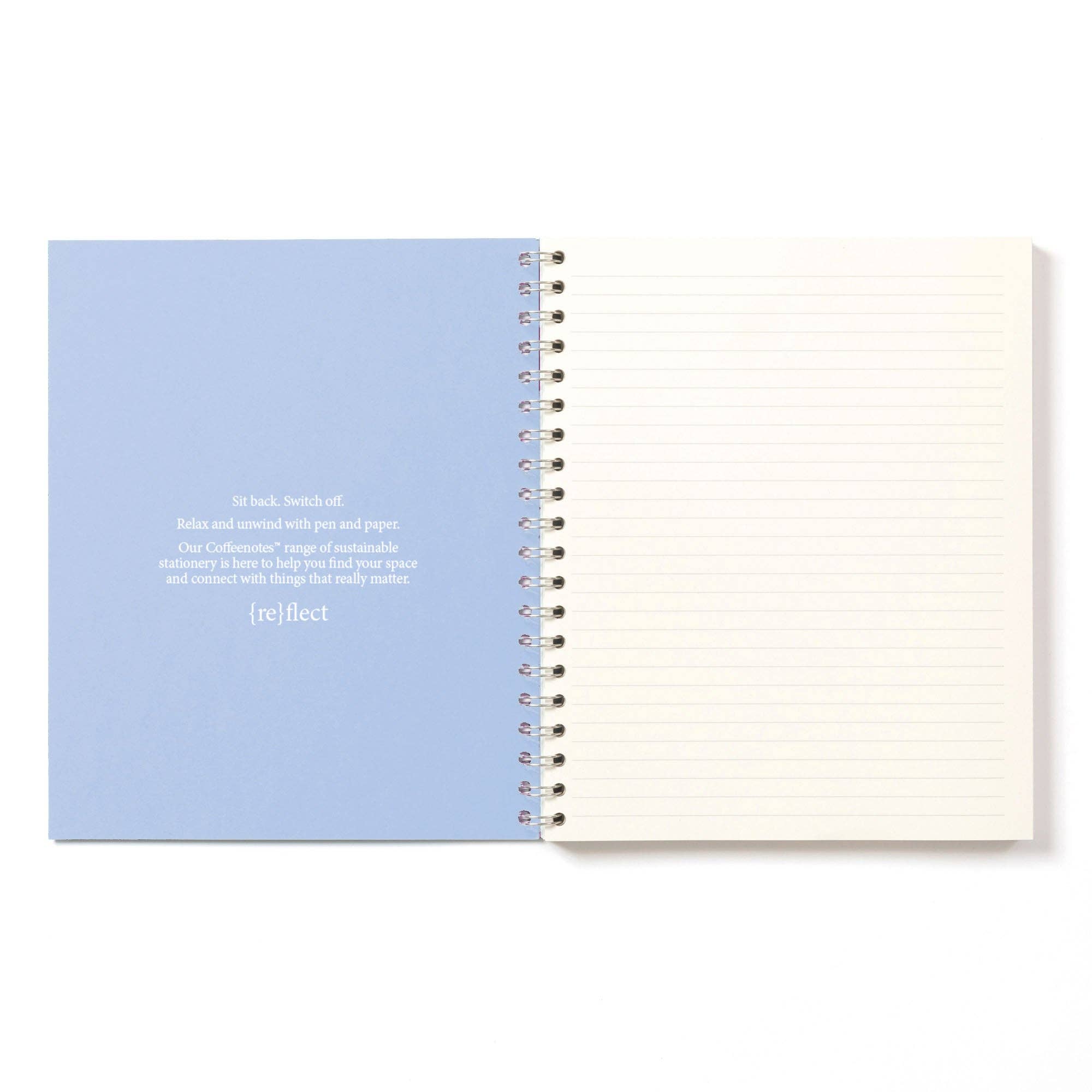 Marine Blue Wirebound Notebook (Dotted): Grande - Coffeenotes
