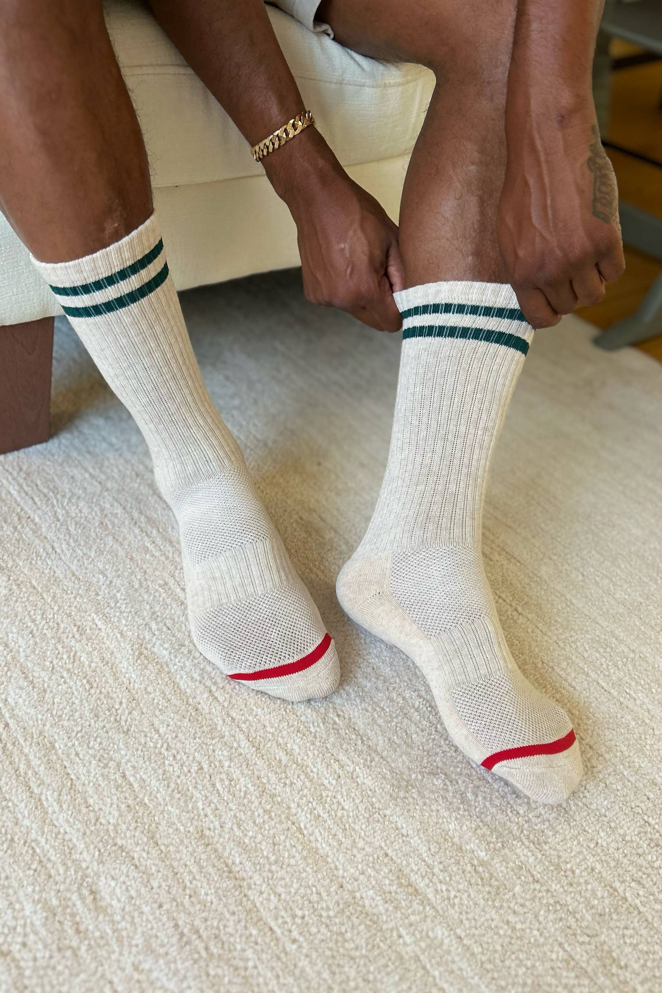 Extended Boyfriend Socks - Brown - Le Bon Shoppe