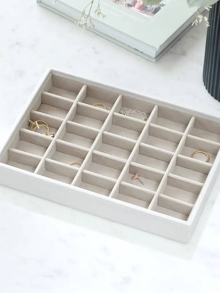 White Classic Jewellery Box Trinket Layer