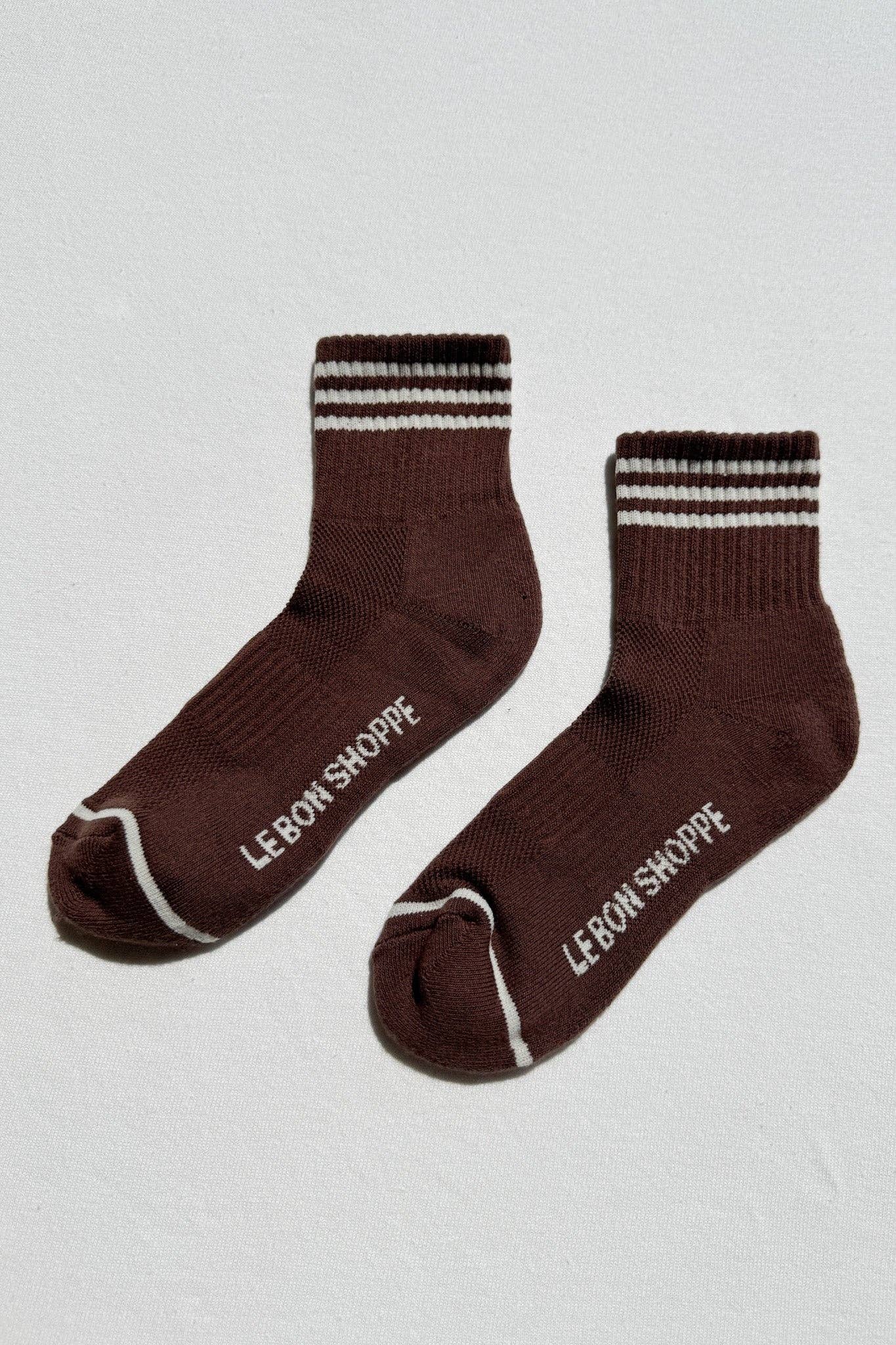 Girlfriend Socks Mahogany - Le Bon Shoppe