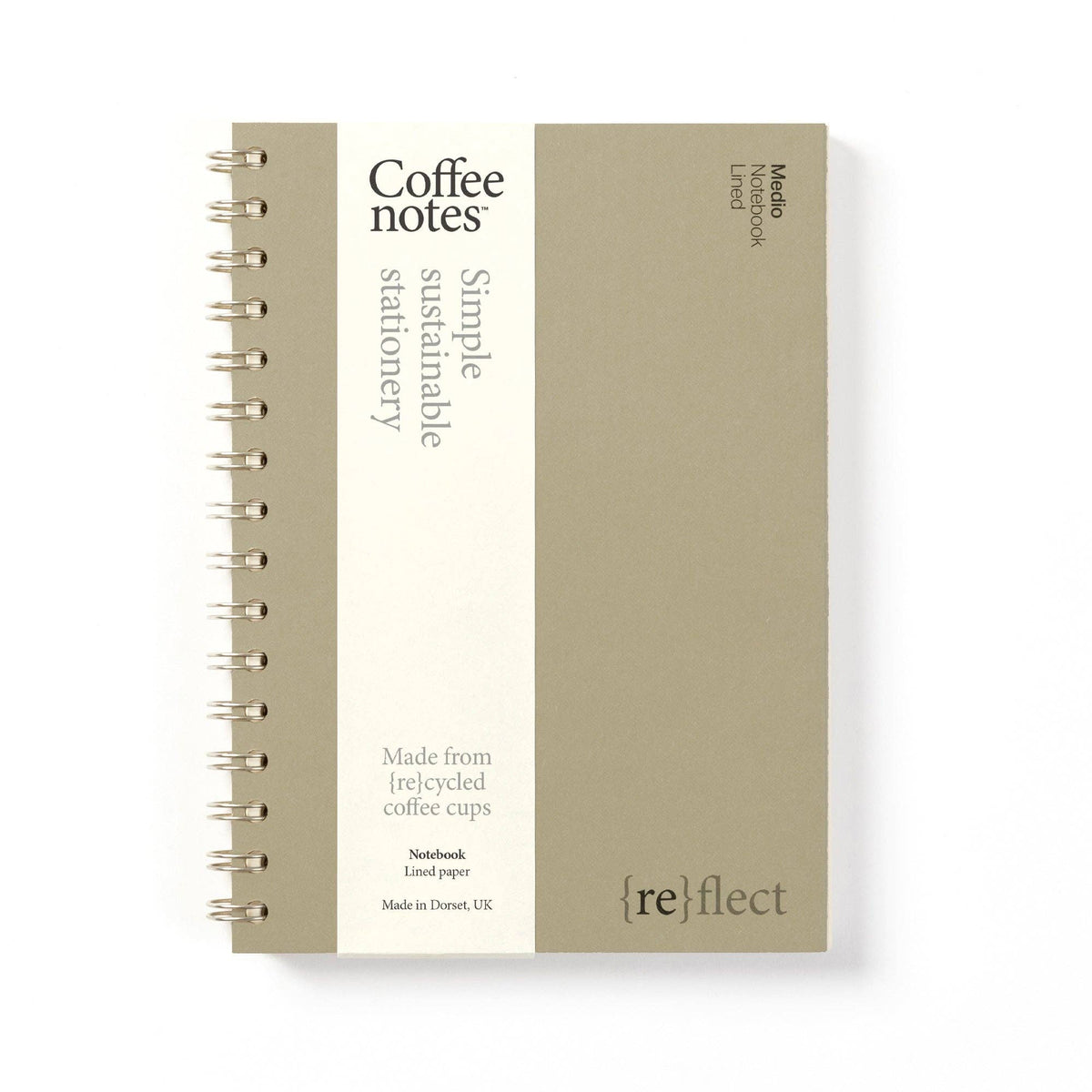 Coffeenotes Wirebound Notebook: Medio