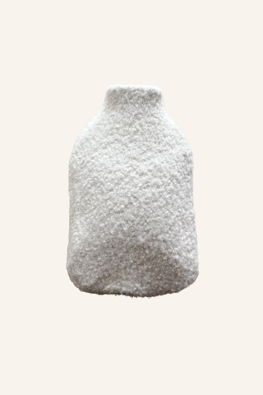 Hot water bottle - Boucle wool - White