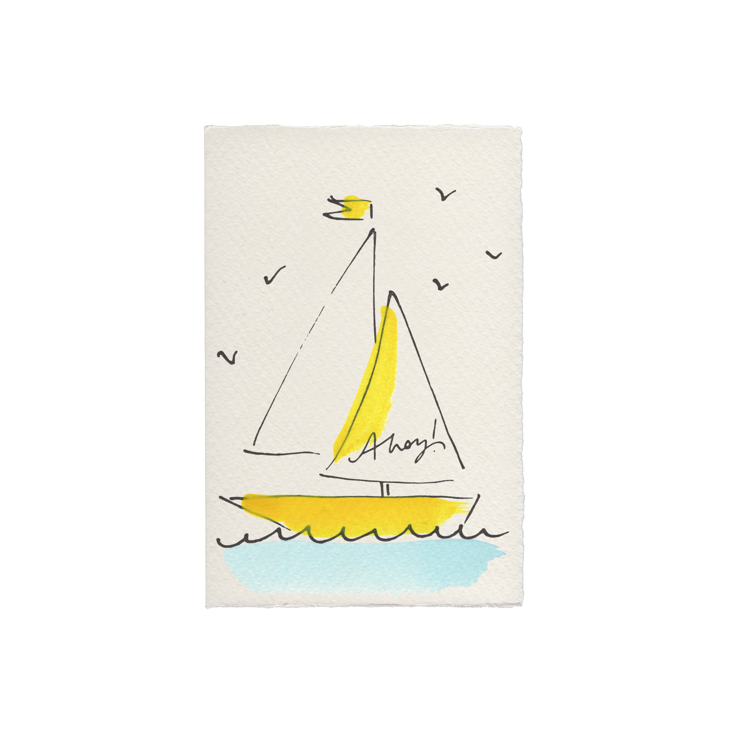 Sailing Boat (Ahoy!) : Blue - Scribble & Daub