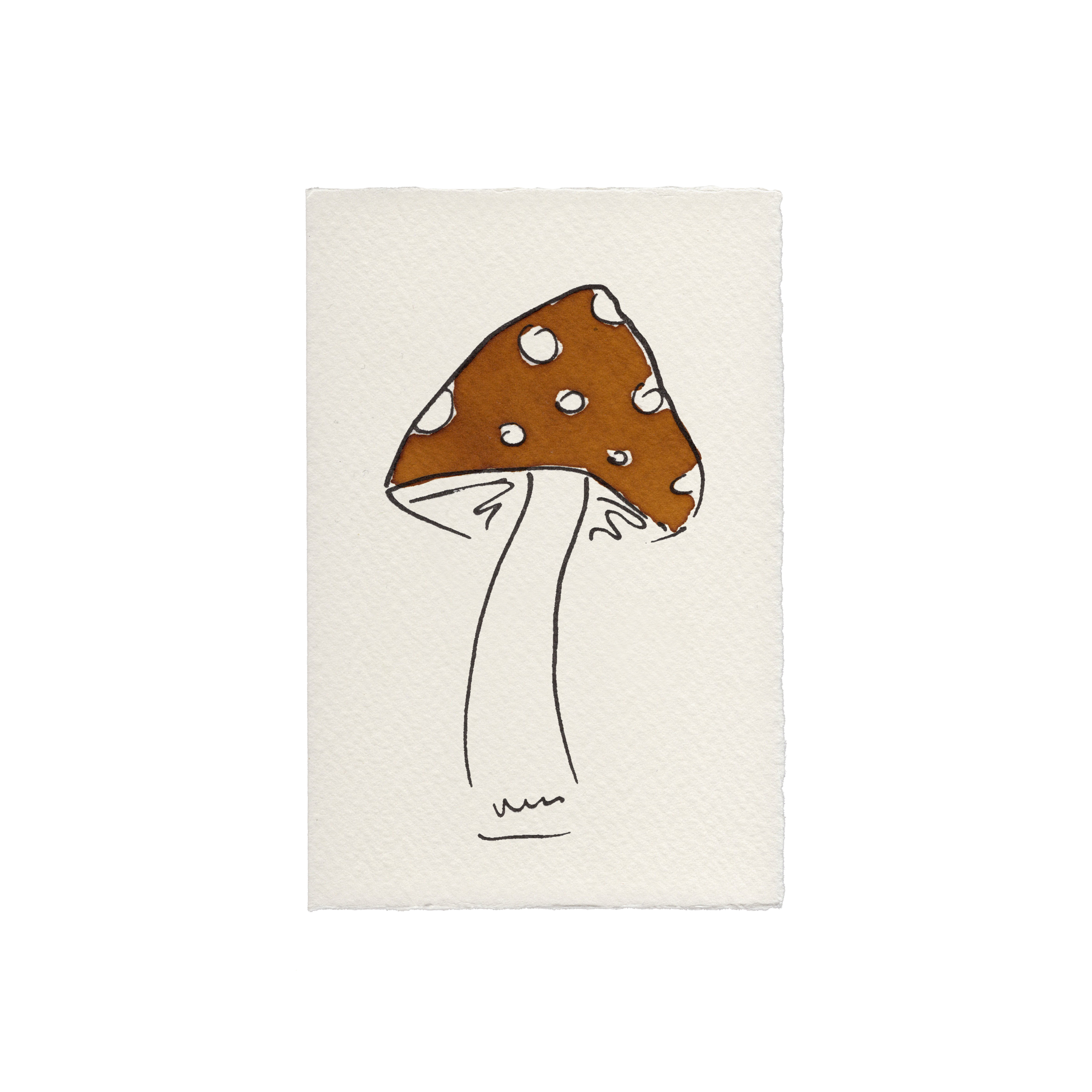 Toadstool Greetings Card: Red