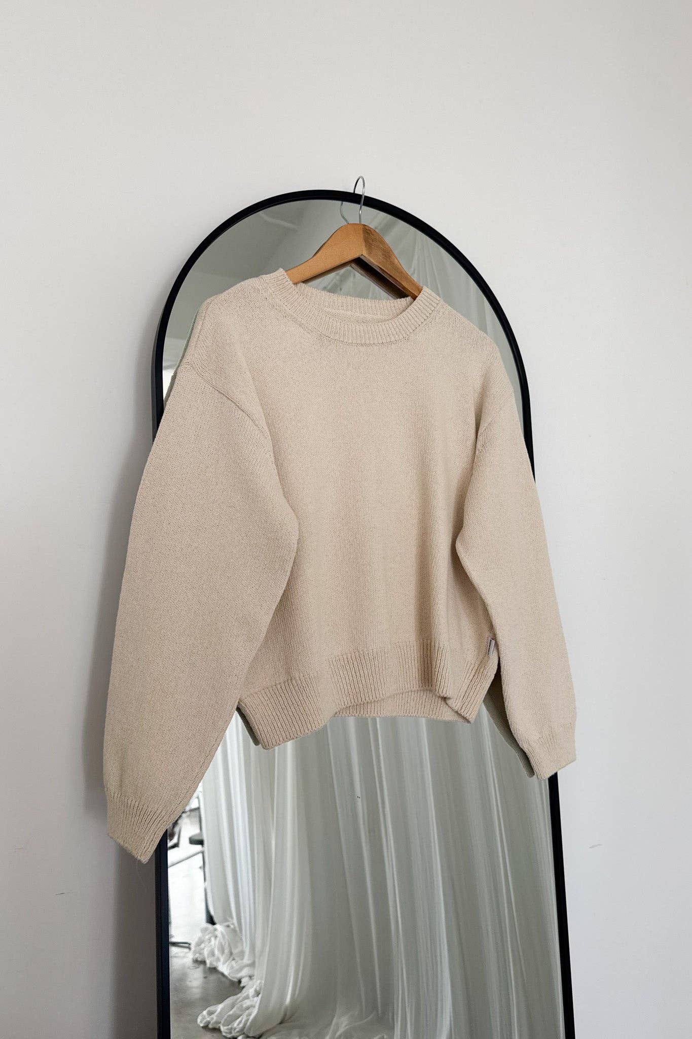 Milo Cotton Sweater Naturel - Le Bon Shoppe