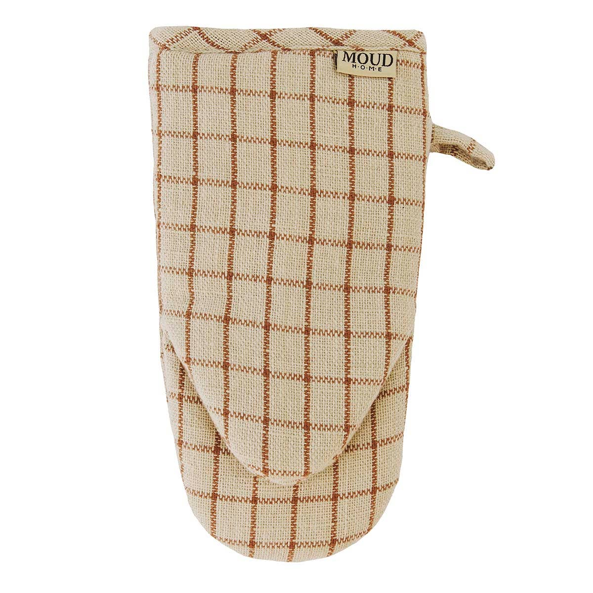 Nordic Oven Mitt - Sand/Brown Check