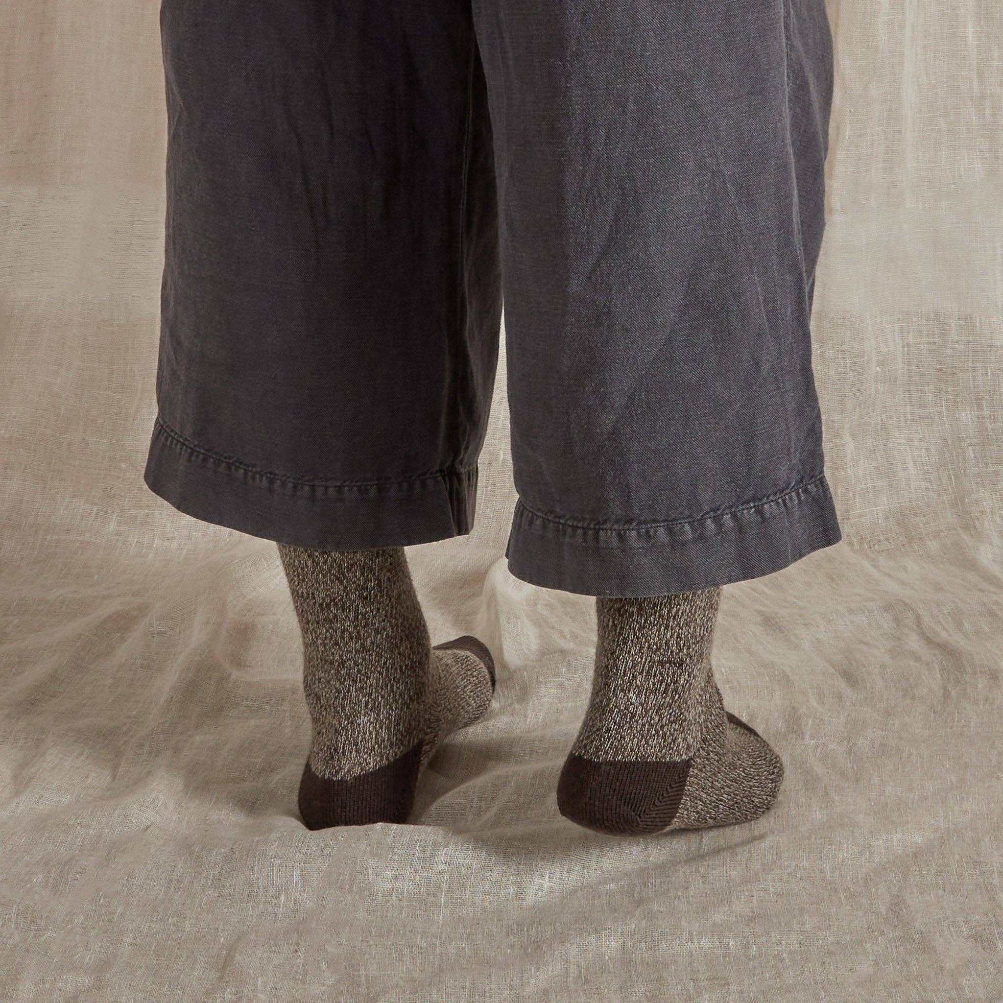 Fine Merino Wool Socks | Brown Marl: UK 4-7 - Rove Knitwear