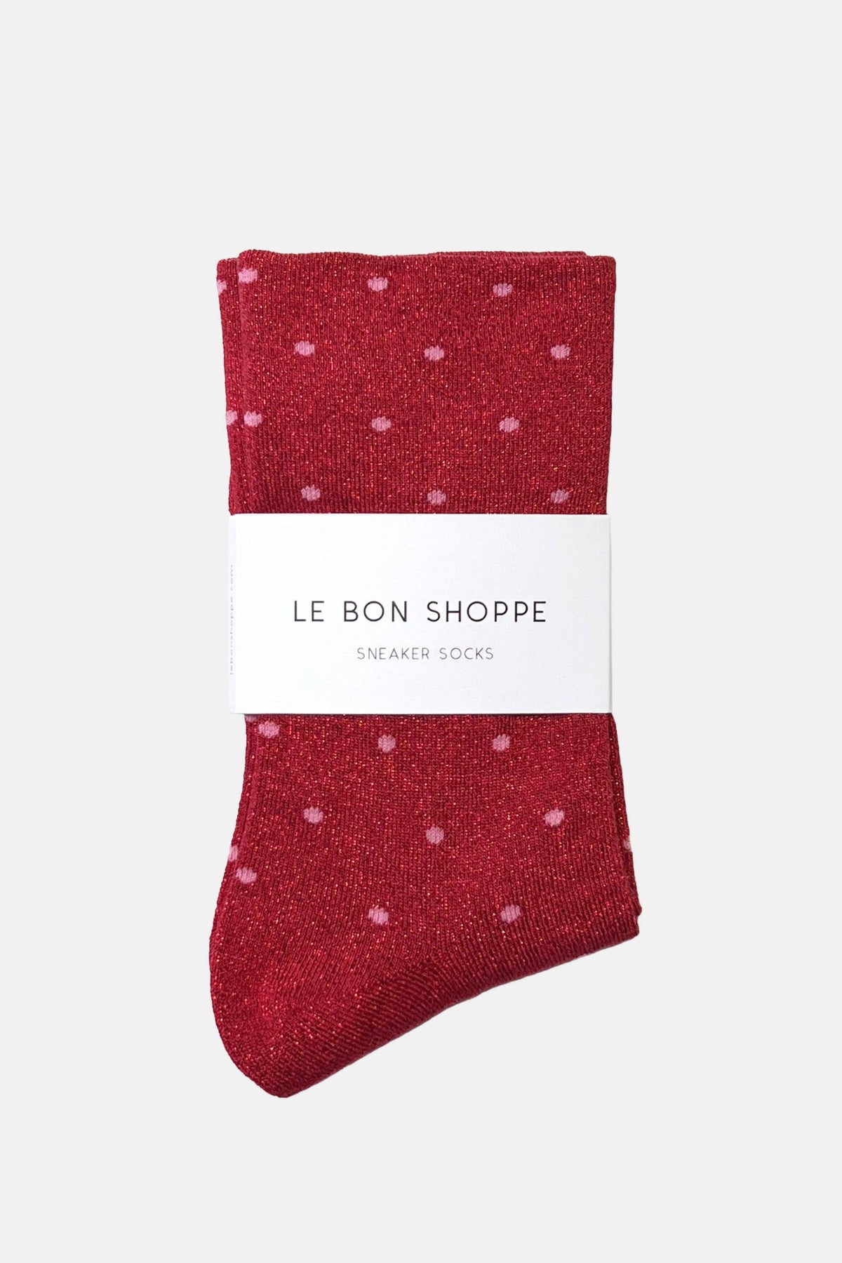 Le Bon Shoppe Lurex Patterned Sneaker Socks – Polka Dot