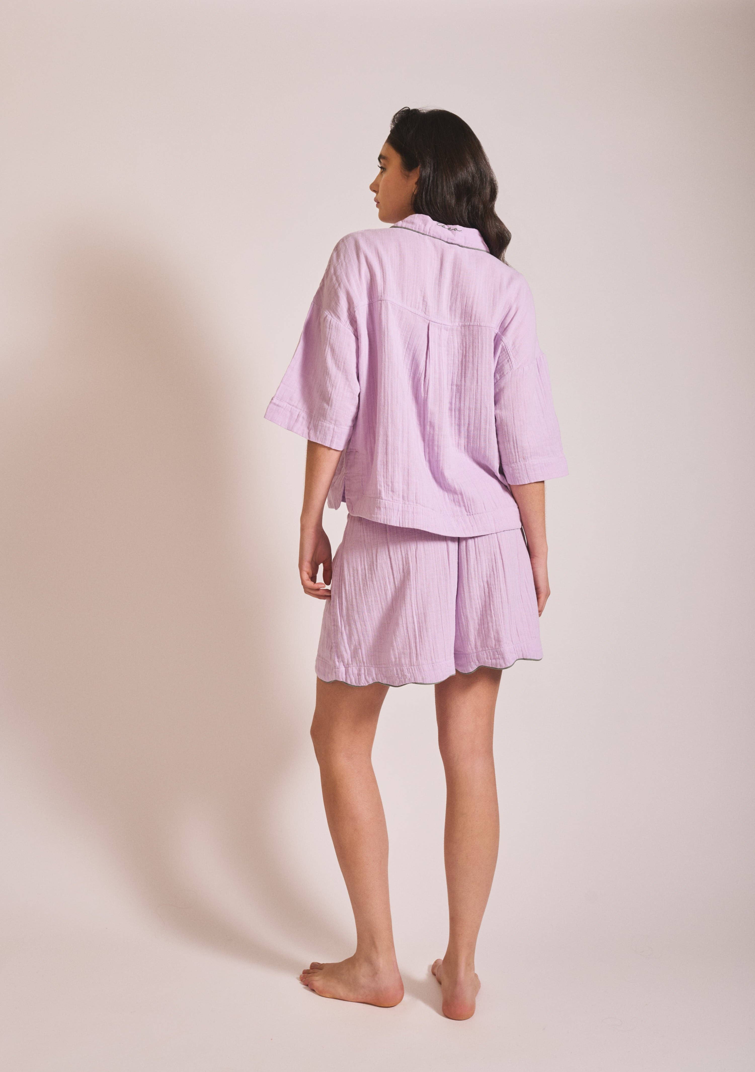 Cotton Pyjamas in Lilac - TBCo
