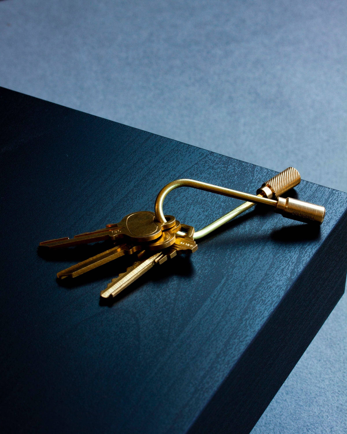 Closed Helix Keyring: Brass