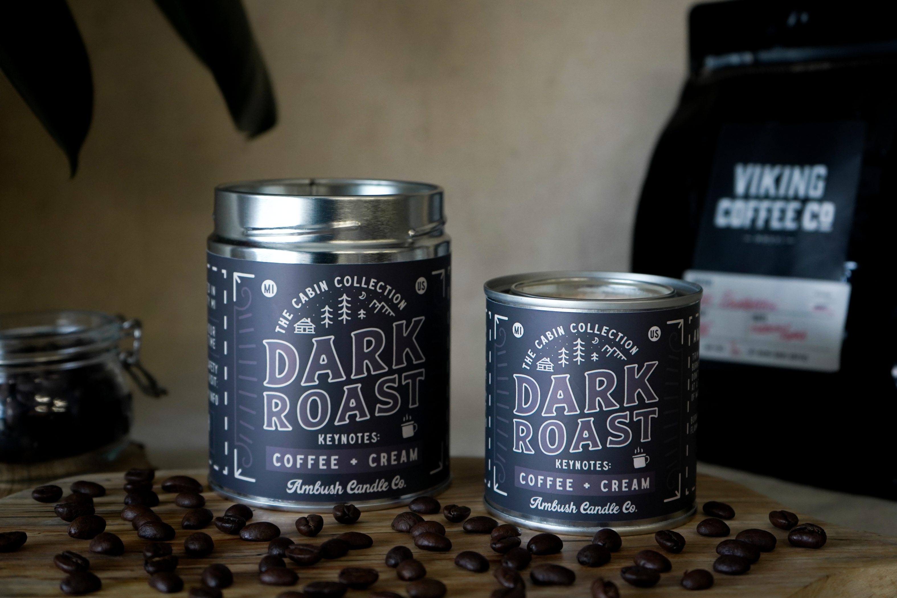 Dark Roast | Coffee + Cream 8oz Soy Candle