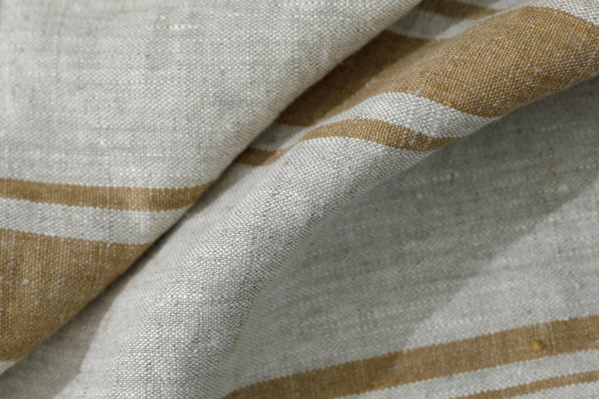 Linen Tea Towel / Sandy stripes by Dodesign