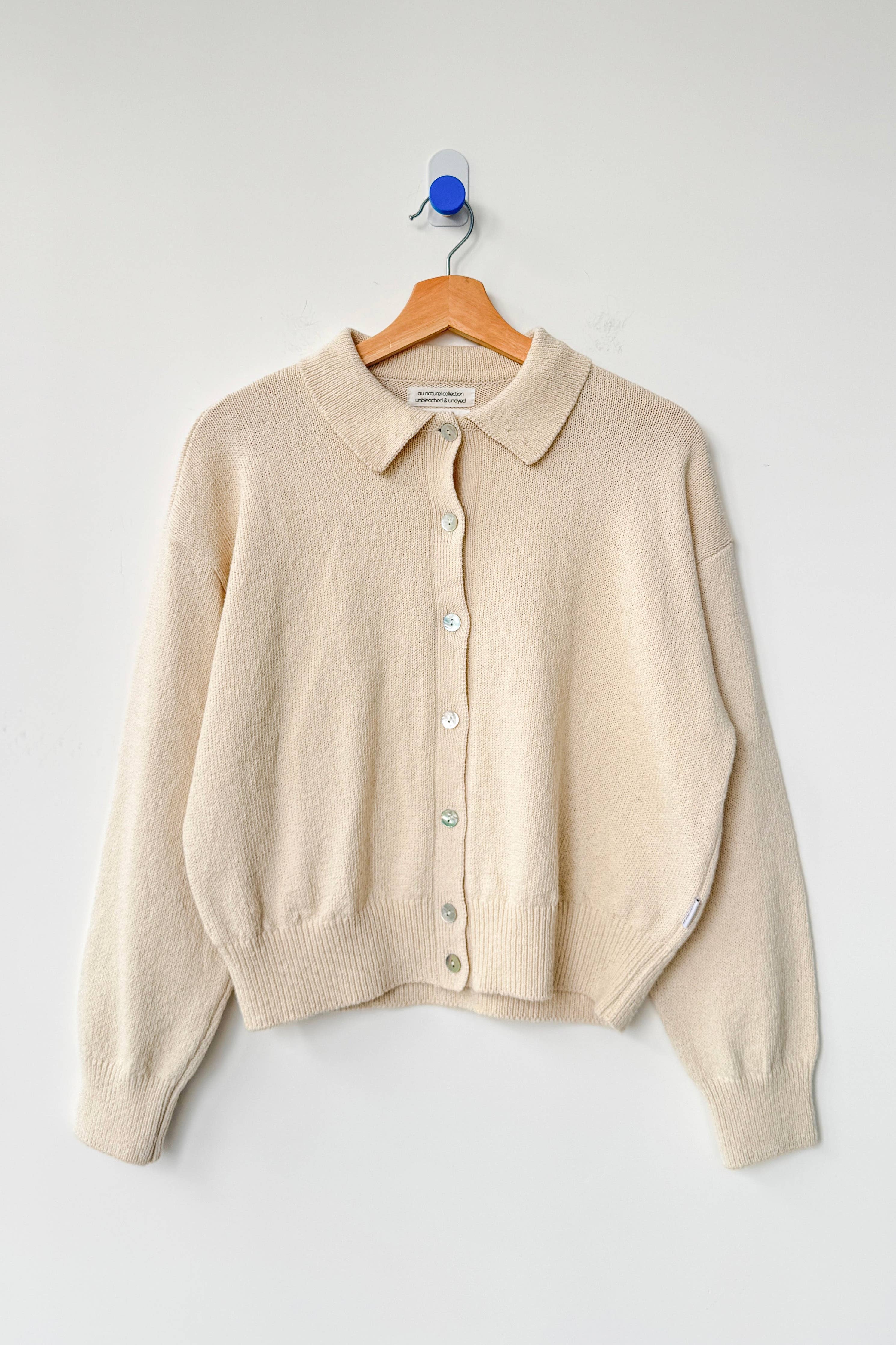 The Club Cardigan : Naturel - Le Bon Shoppe
