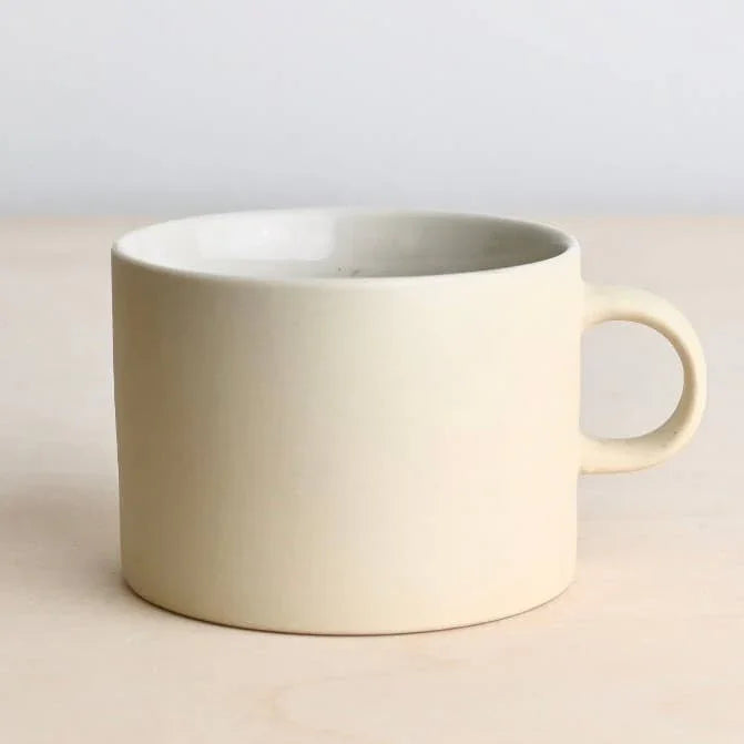 HASAMI porcelain cream ceramic mug, minimalist design, premium matte finish