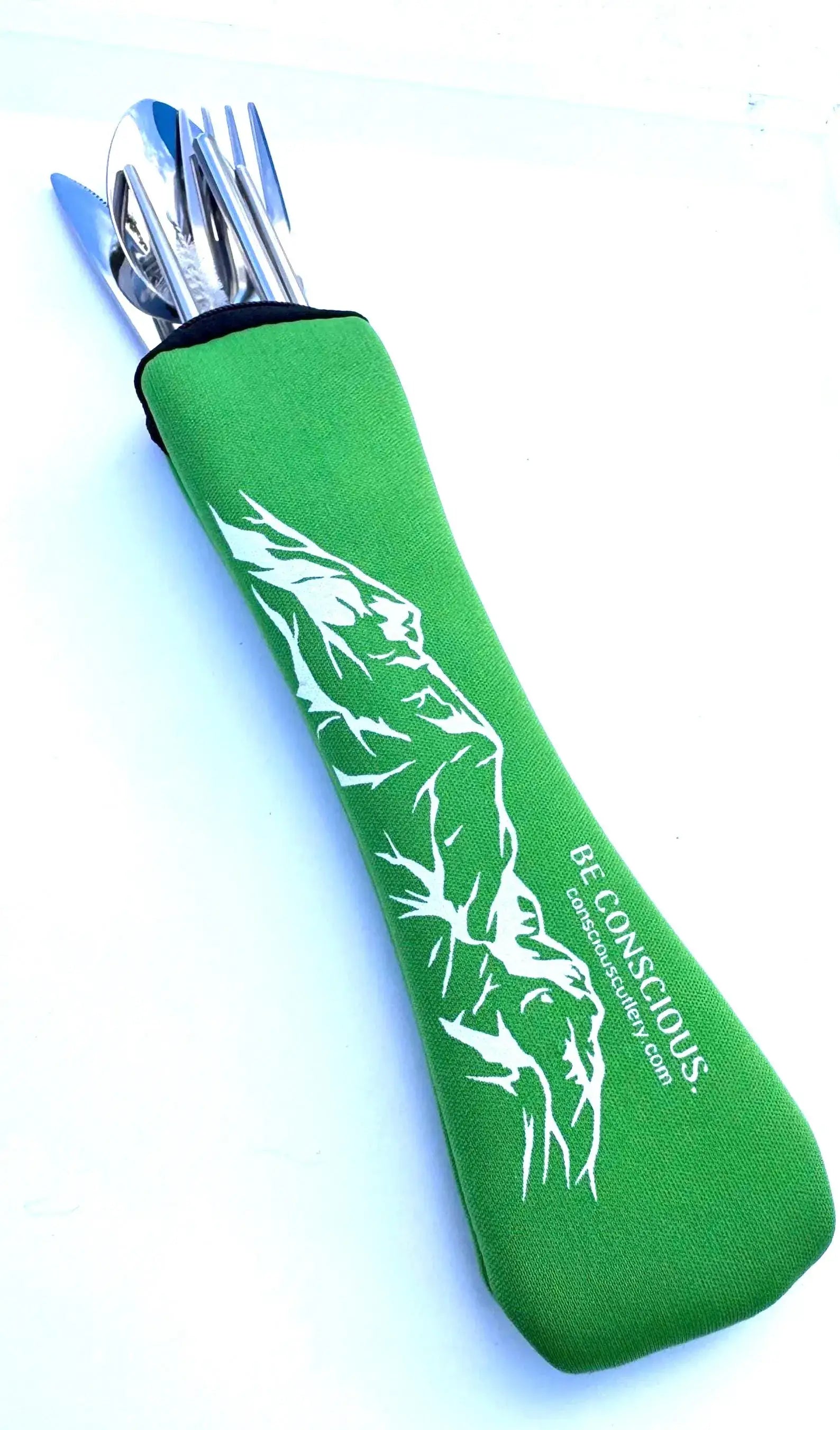 Green Mountains Travel Cutlery Set — Conscious Cutlery