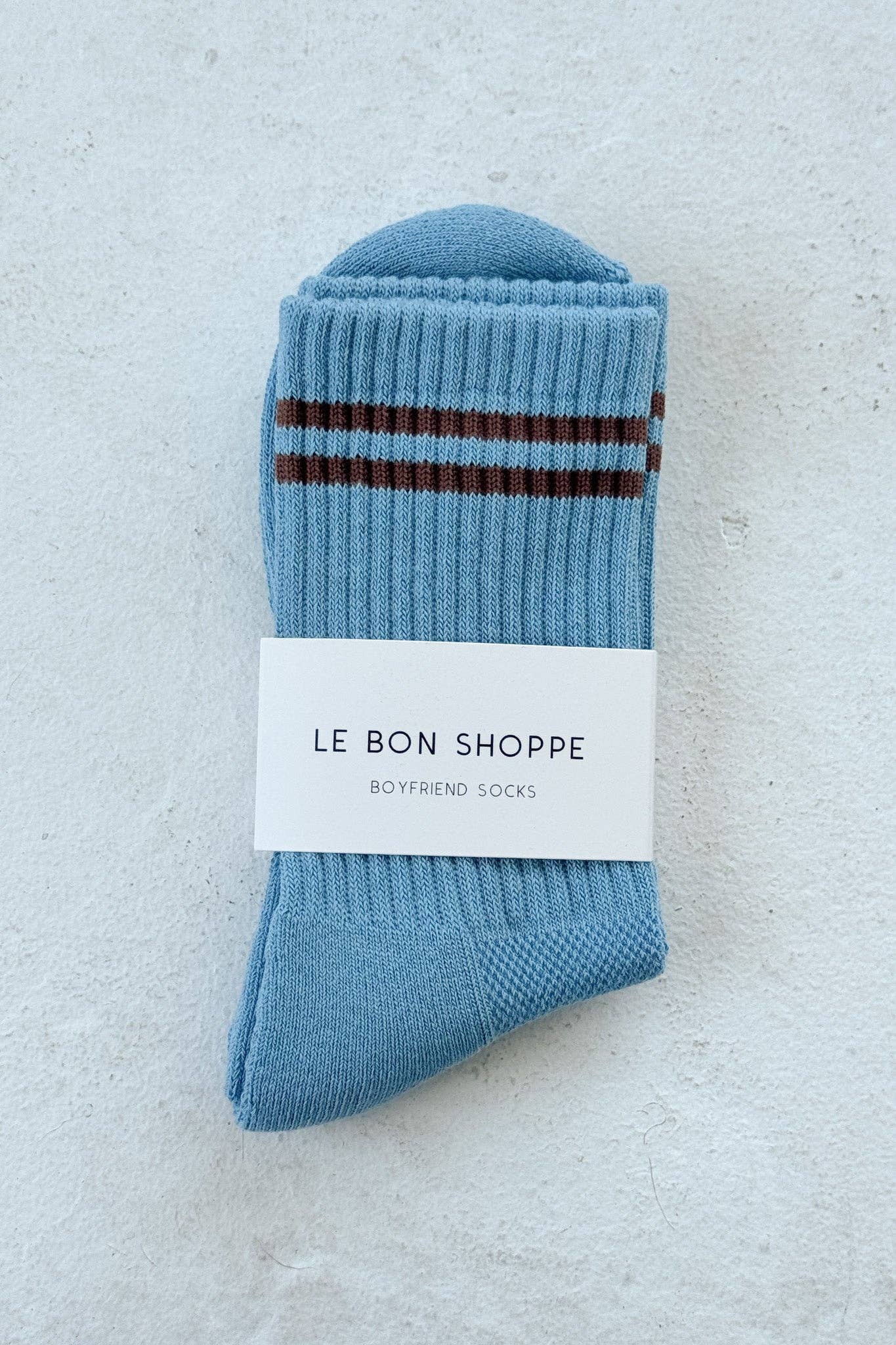 Boyfriend Socks : Powder Blue - Le Bon Shoppe