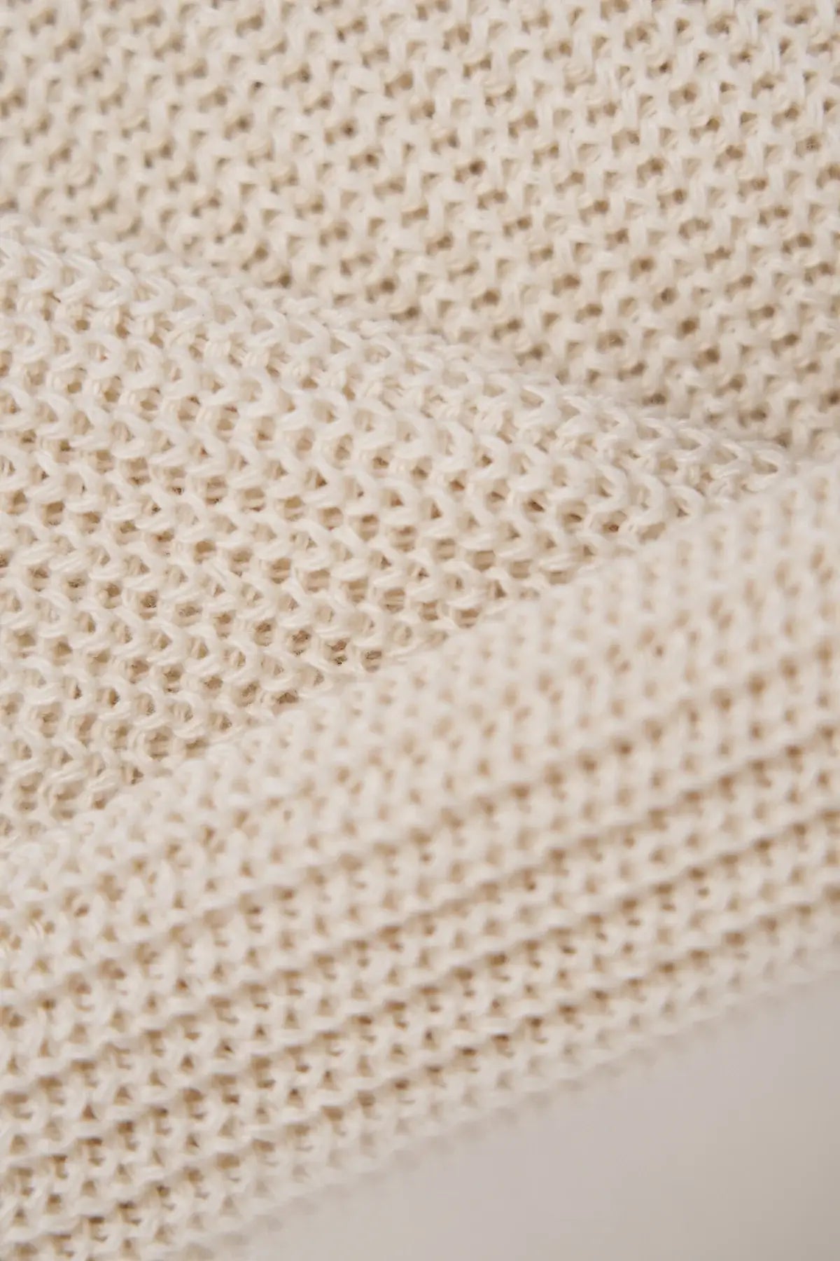 Ecru Upcycled Cotton Watchcap: One Size