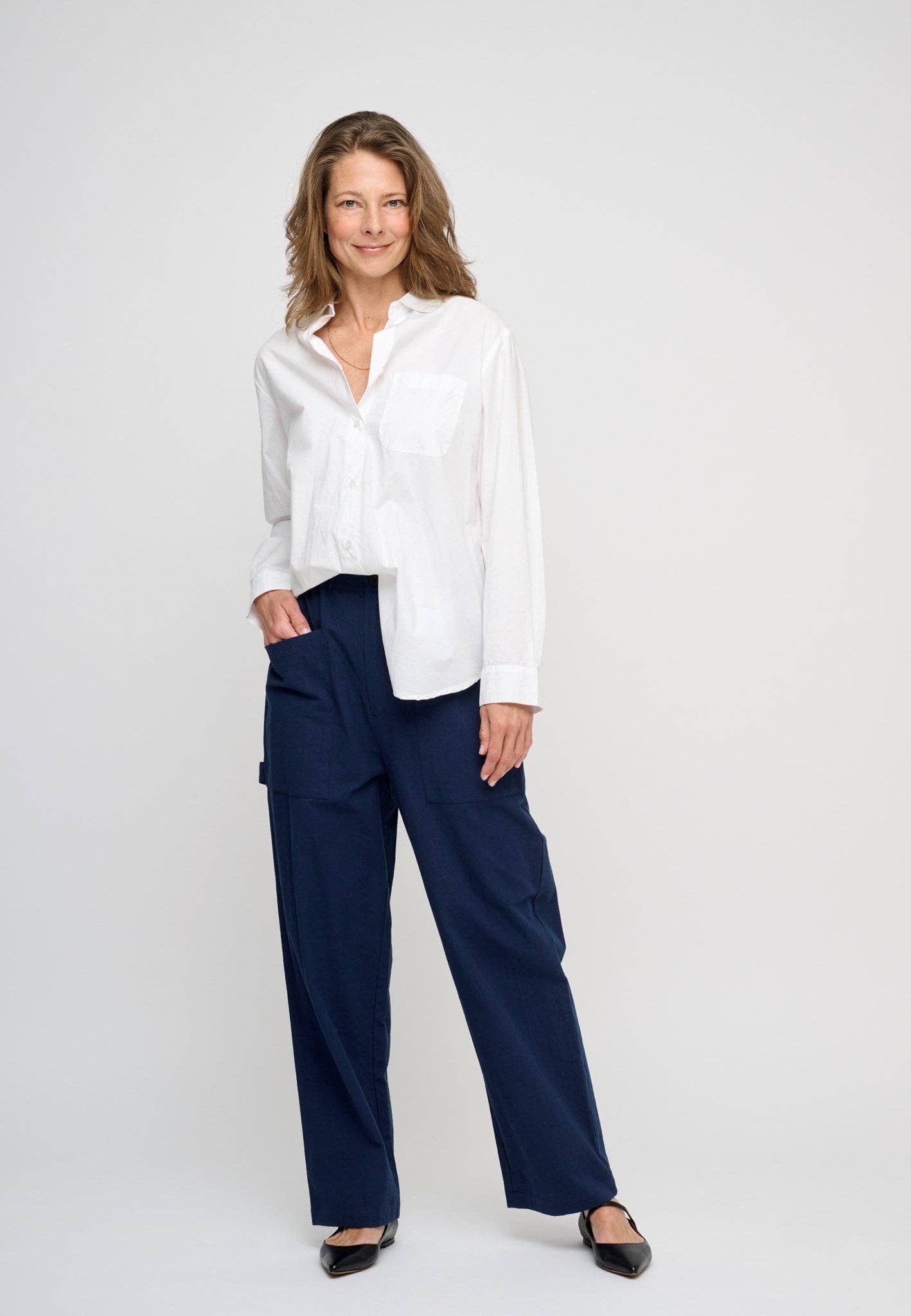 Gaia shirt poplin: L