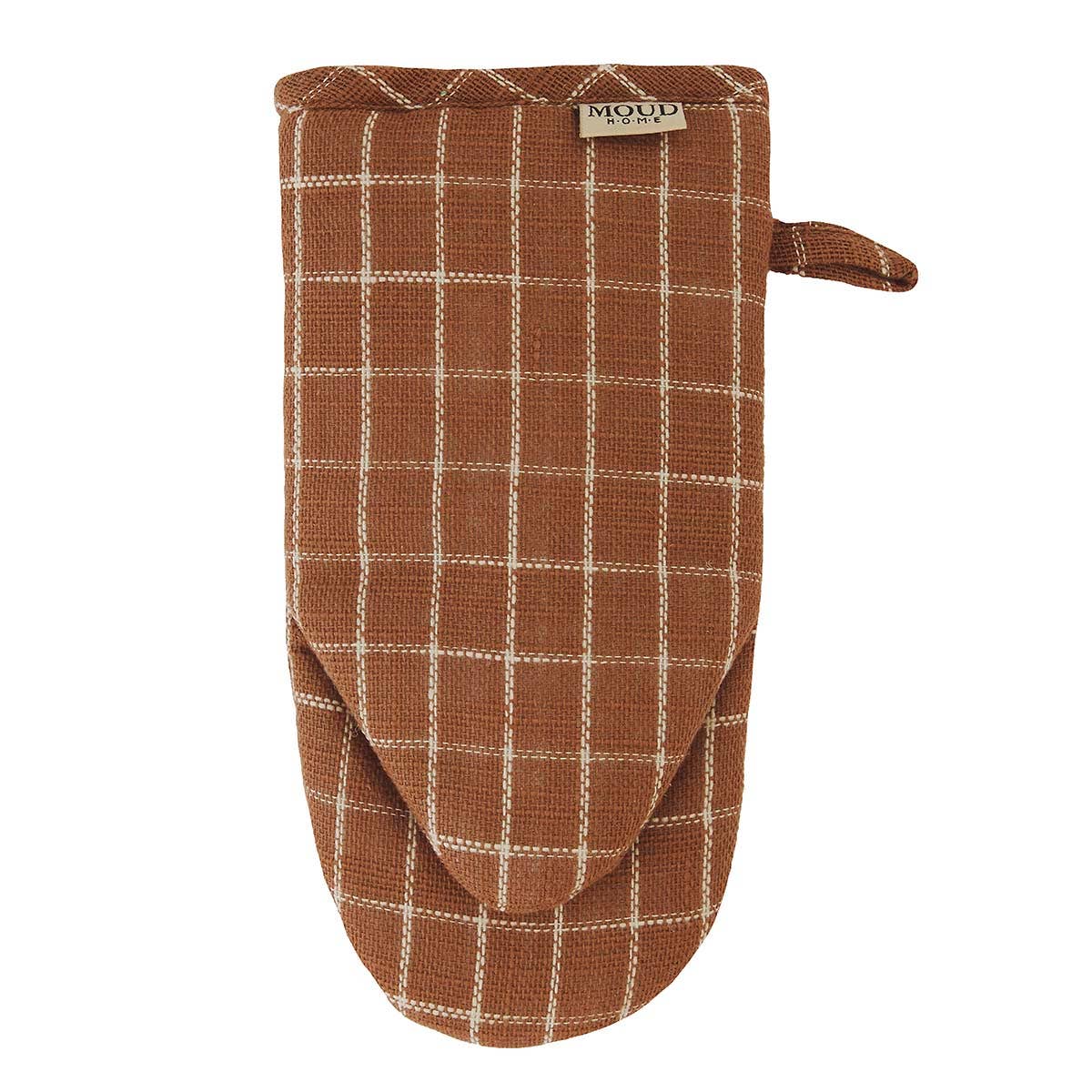 Nordic Oven Mitt - Brown/Sand Check