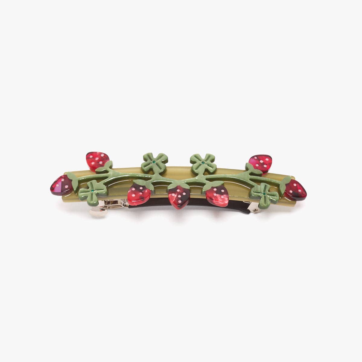 Wild Strawberry French Barrette — Winona Irene