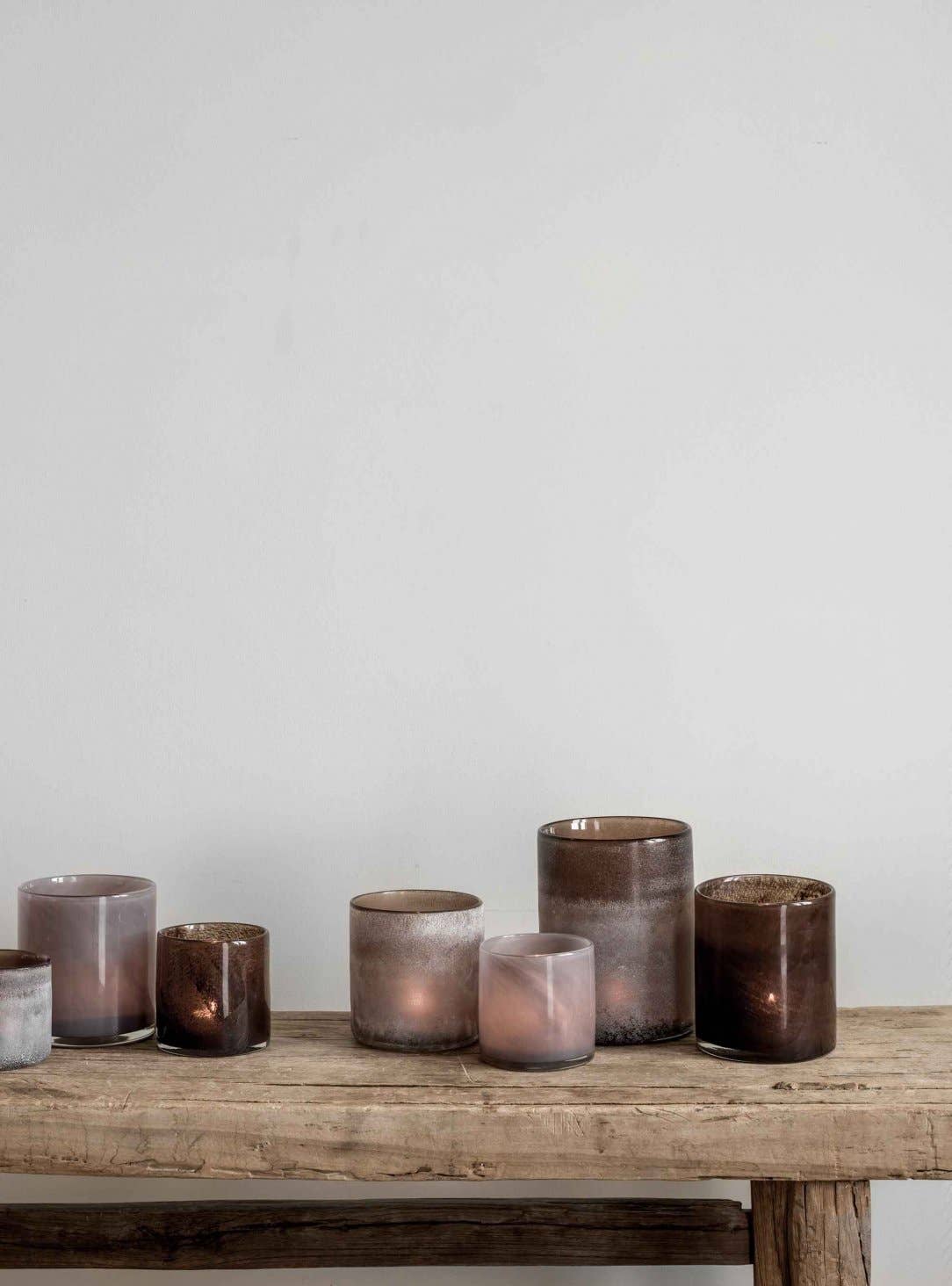 Lyric candle holder - S: Dark Brown