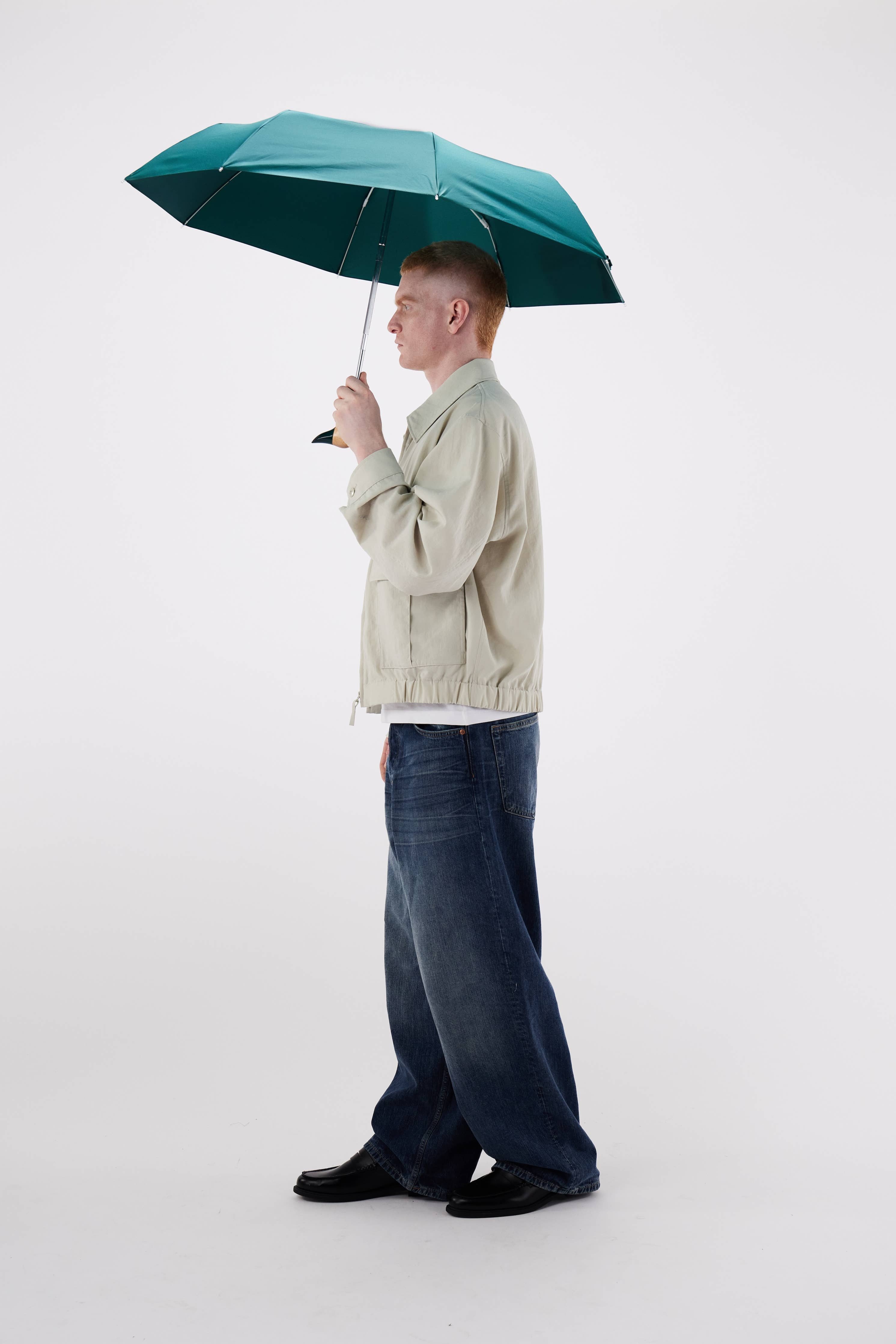 Forest Green Compact Eco-Friendly Duckhead Umbrella